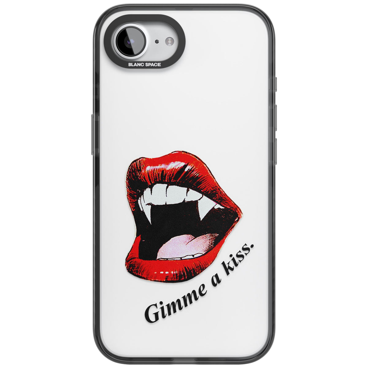 Gimme A Kiss iPhone 16e / iPhone 17e Impact Black Phone Case front