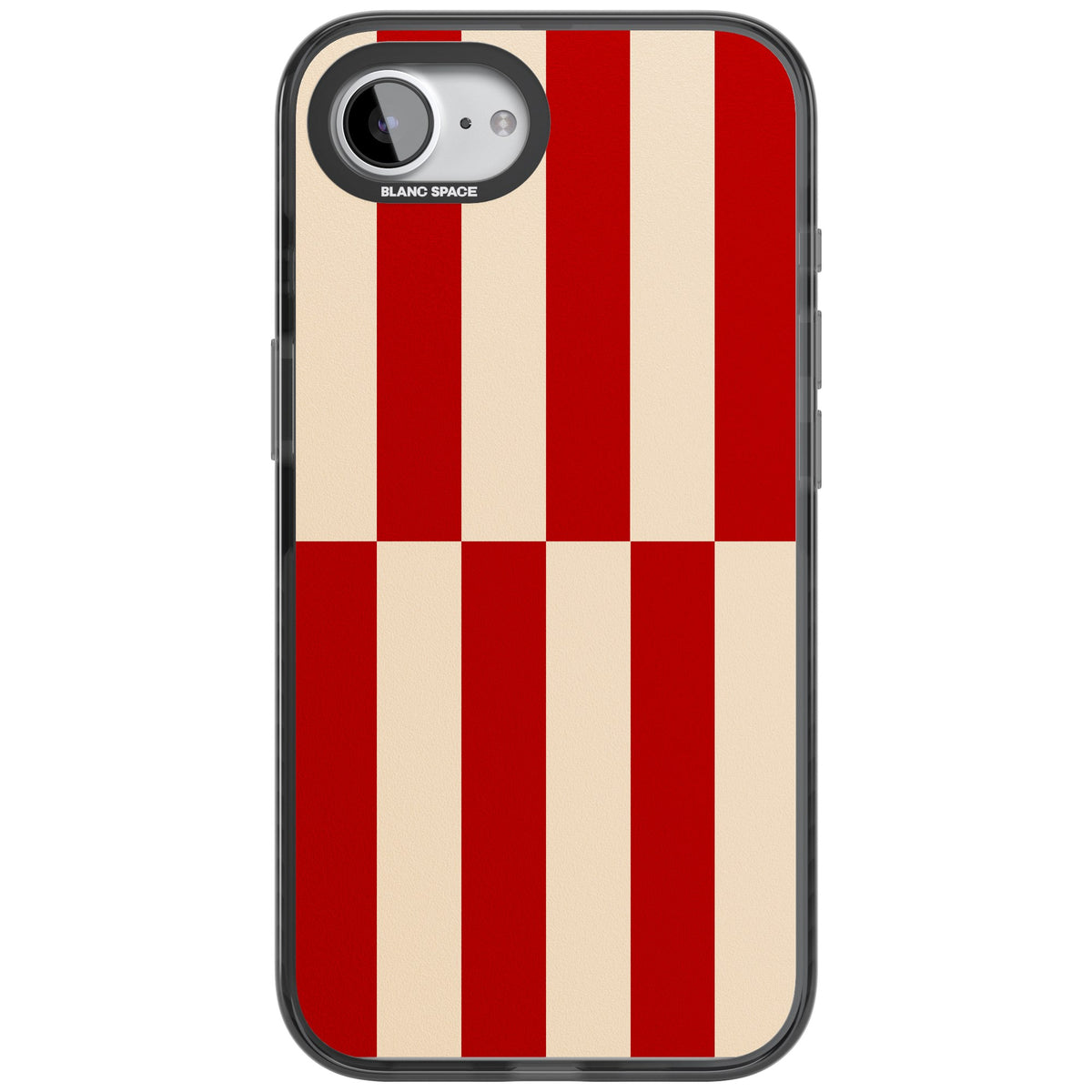 Rouge Stripes iPhone 16e / iPhone 17e Impact Black Phone Case front