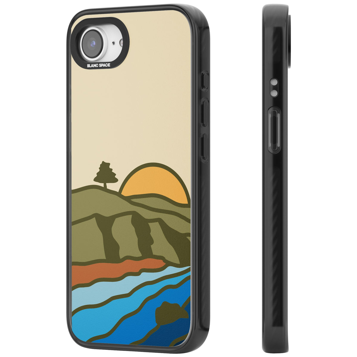 Northern Sunset iPhone 16e / iPhone 17e Impact Black Phone Case side
