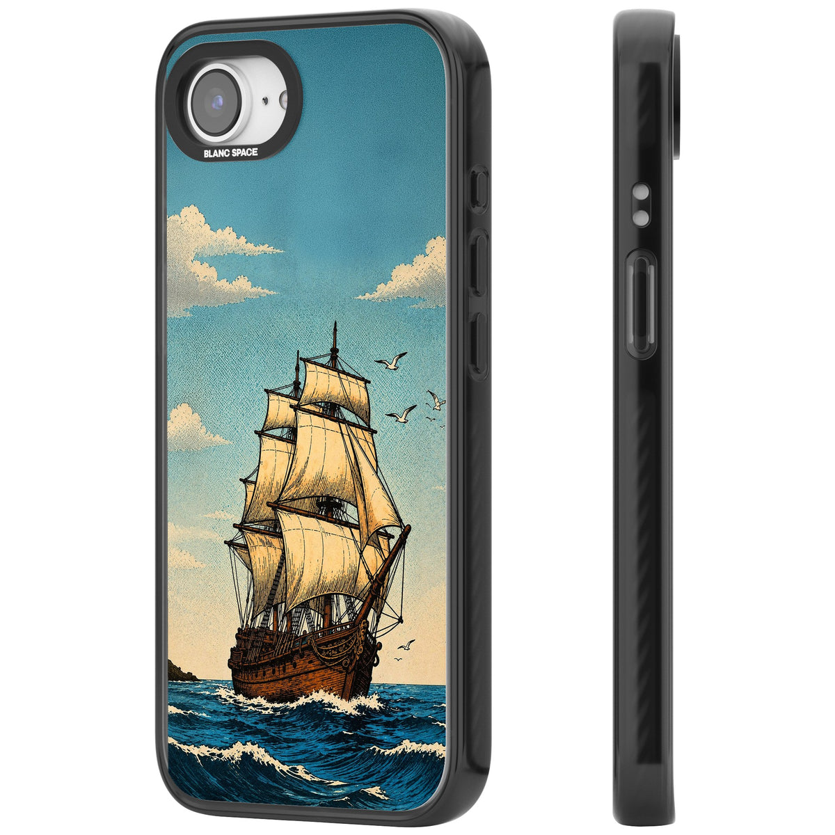 Ship at Sea iPhone 16e / iPhone 17e Impact Black Phone Case side