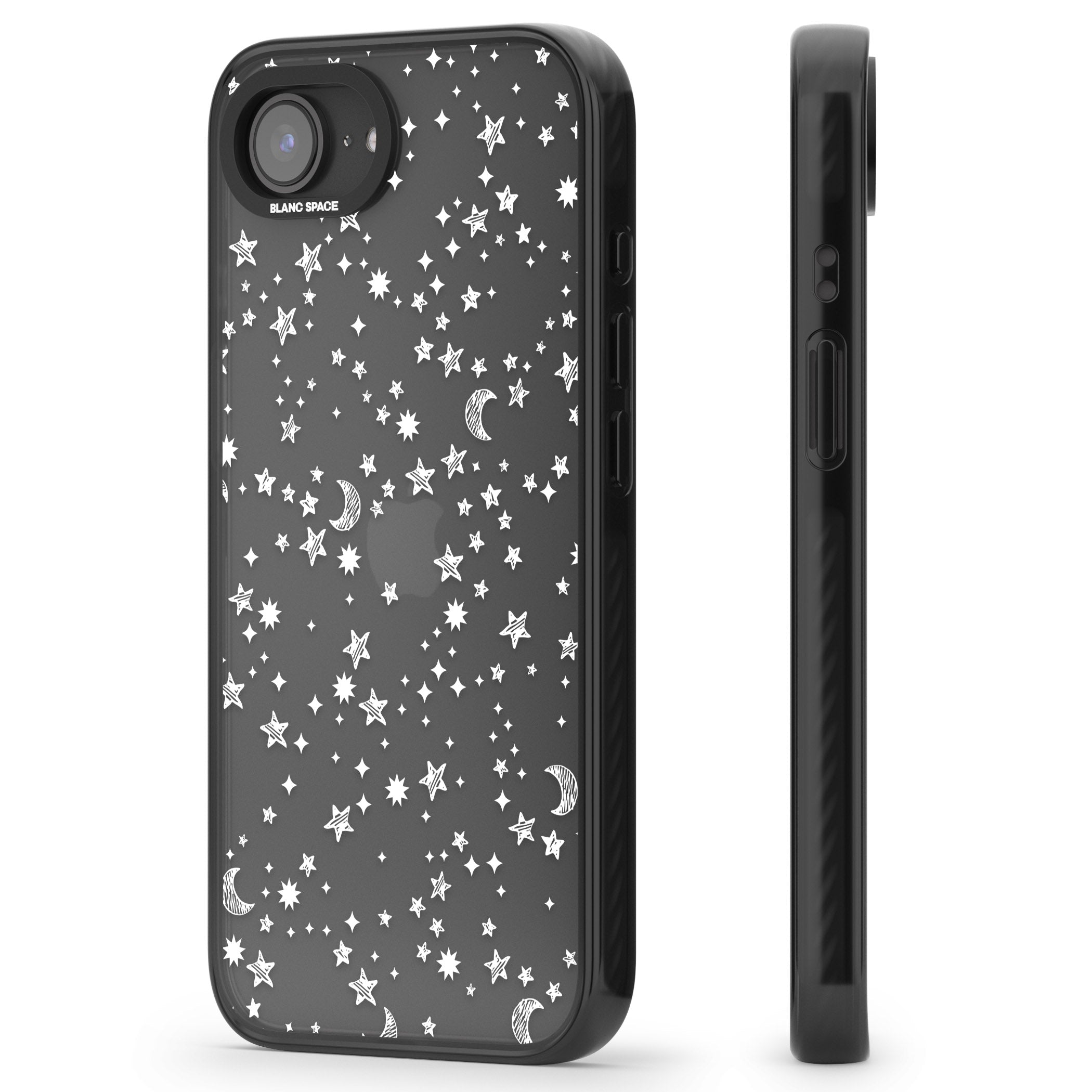 White Cosmic Galaxy Pattern