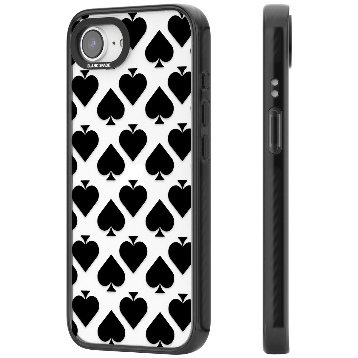 Black Spades iPhone 16e / iPhone 17e Impact Black Phone Case side