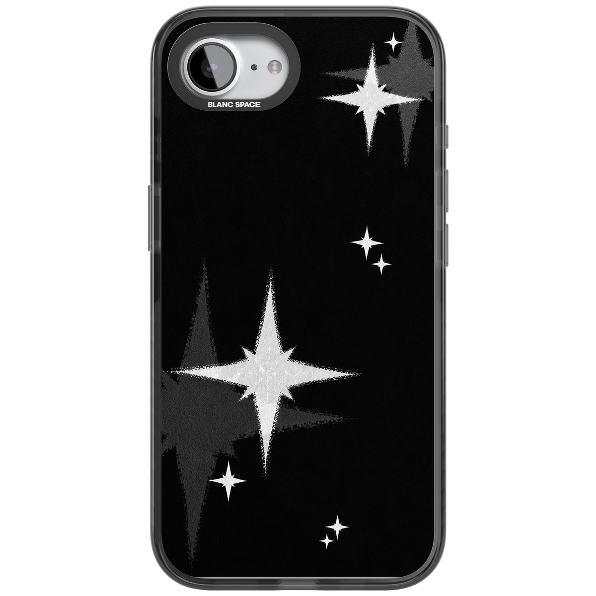 Black Sparkle iPhone 16e / iPhone 17e Impact Black Phone Case front