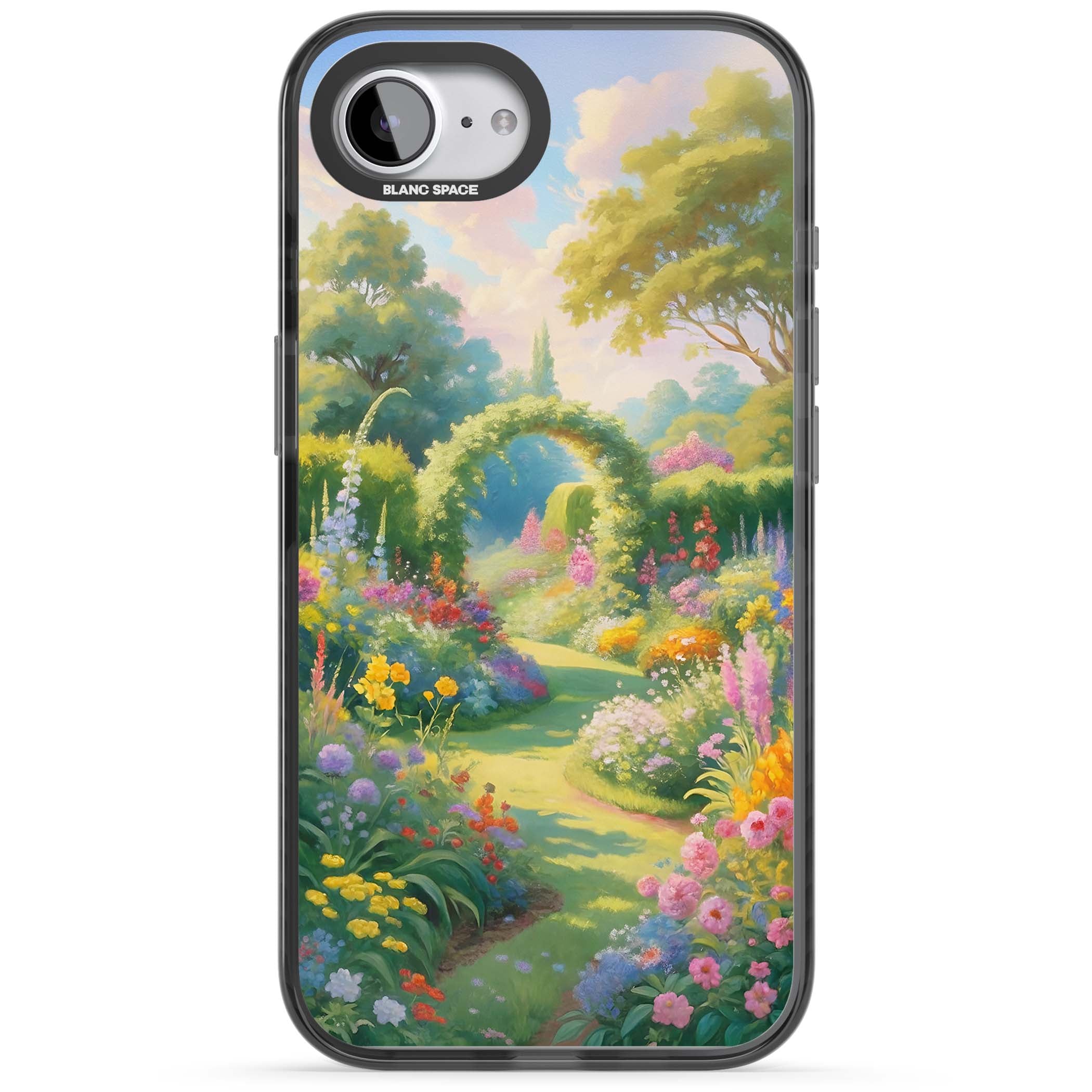 The Painter's Garden floral iPhone case | Black Impact case for iPhone 16e, iPhone 17e