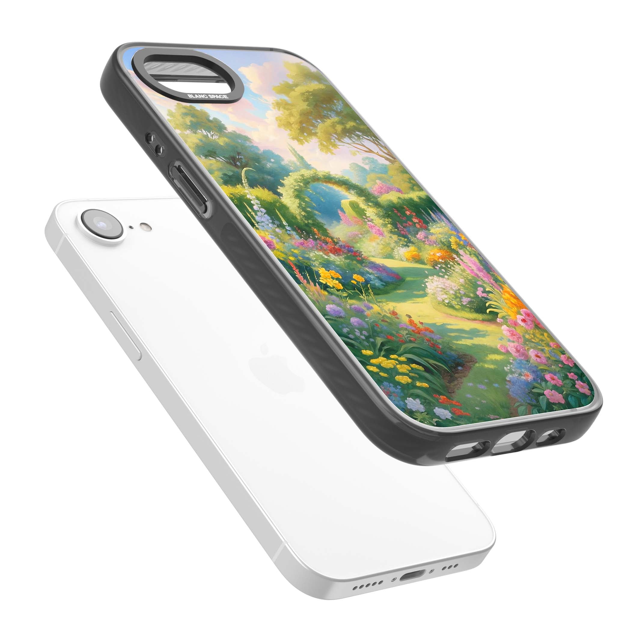 The Painter's Garden floral iPhone case | Black Impact case for iPhone 16e, iPhone 17e