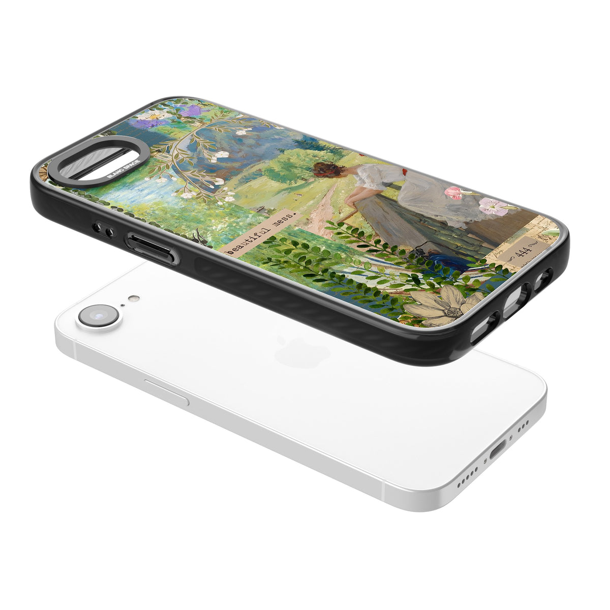 Beautiful Mess iPhone 16e / iPhone 17e Impact Black Phone Case angled