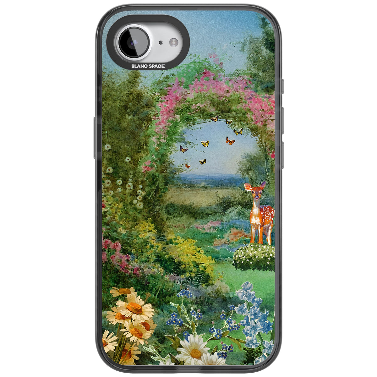 Flourishing Meadow iPhone 16e / iPhone 17e Impact Black Phone Case front