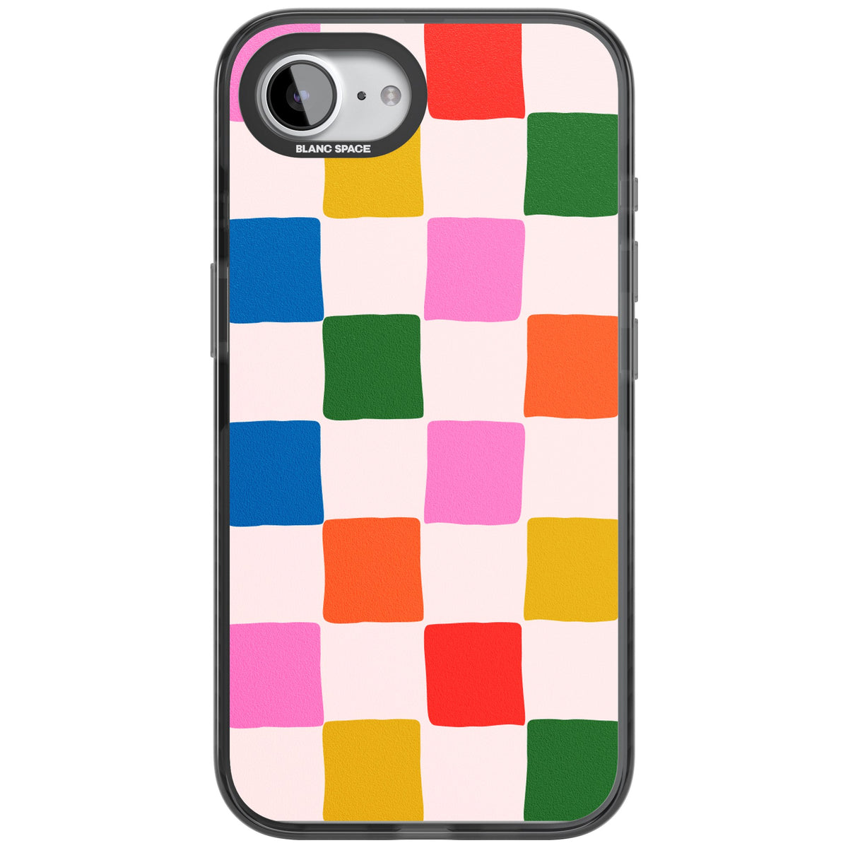 Colour Checked iPhone 16e / iPhone 17e Impact Black Phone Case front