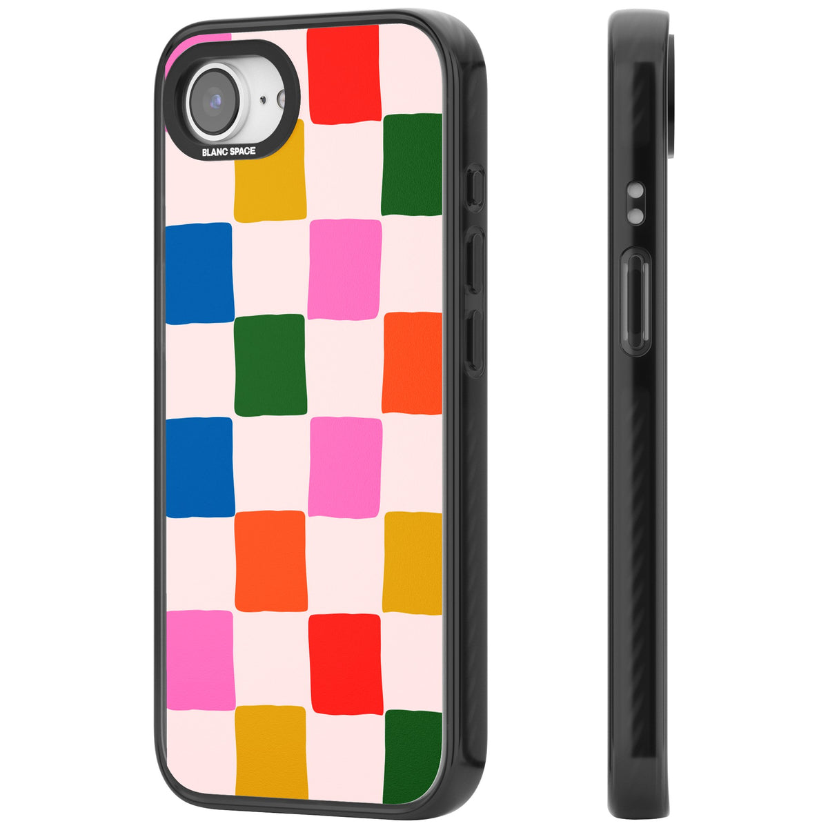 Colour Checked iPhone 16e / iPhone 17e Impact Black Phone Case side