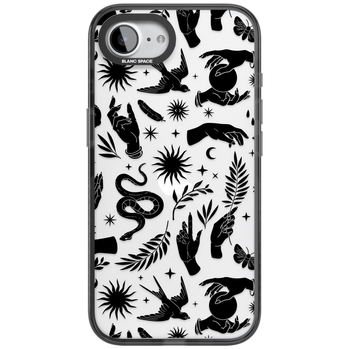 Mystic Magic (Black) iPhone 16e / iPhone 17e Impact Black Phone Case front