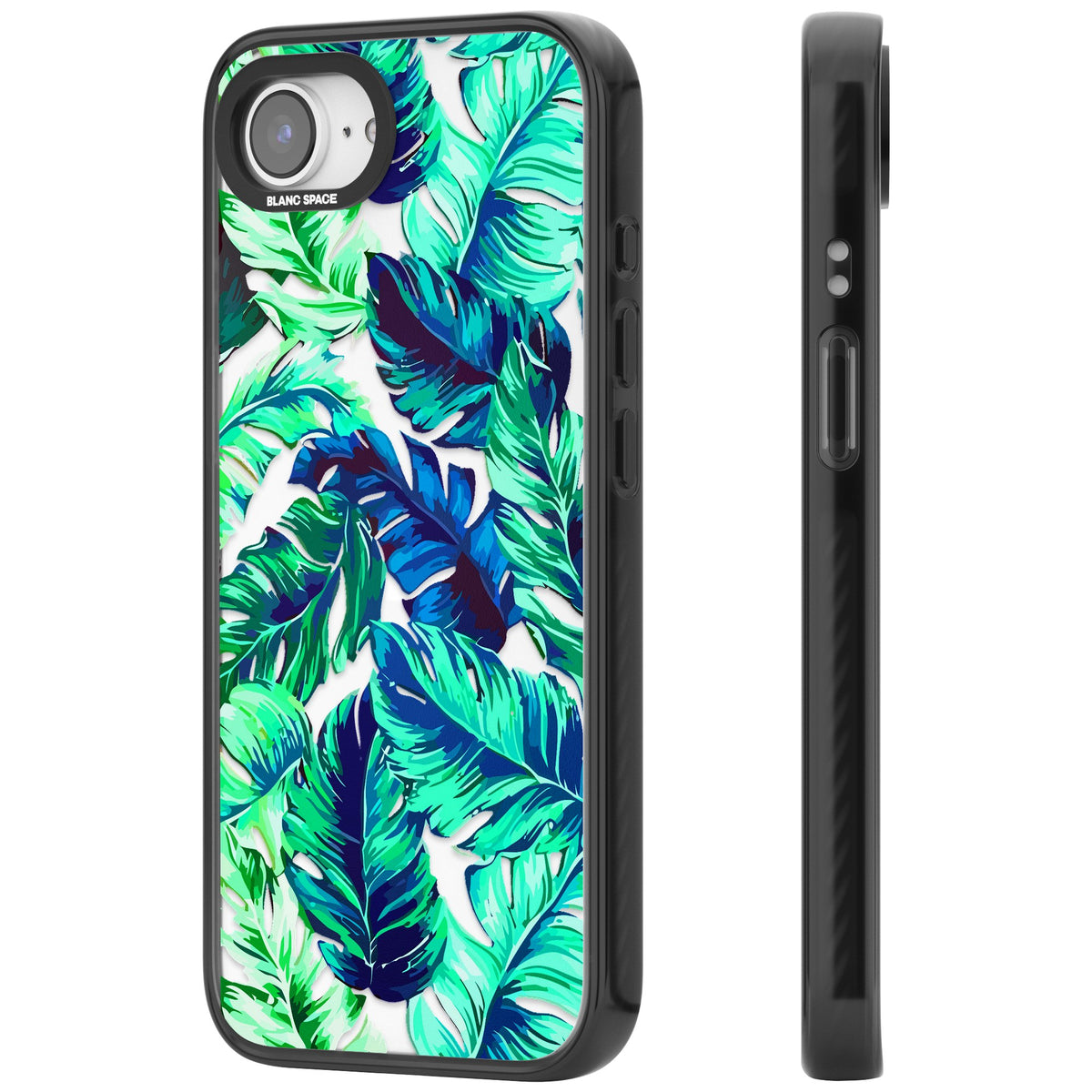 Aqua Tropic iPhone 16e / iPhone 17e Impact Black Phone Case side