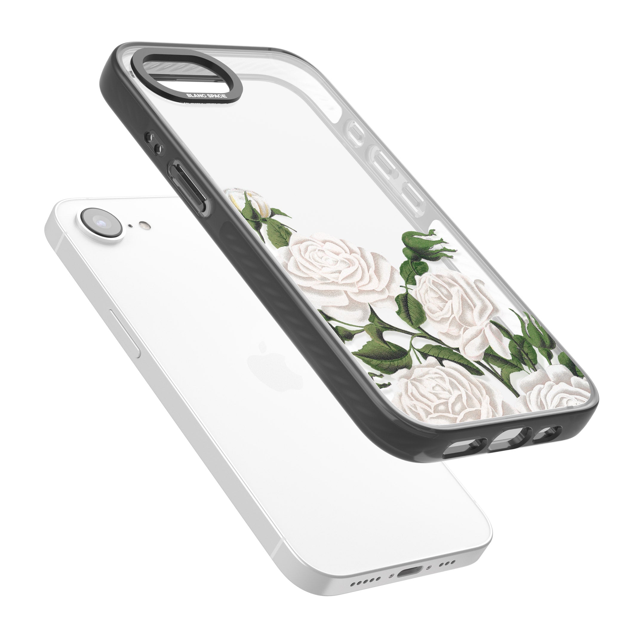 White Vintage Painted Flowers