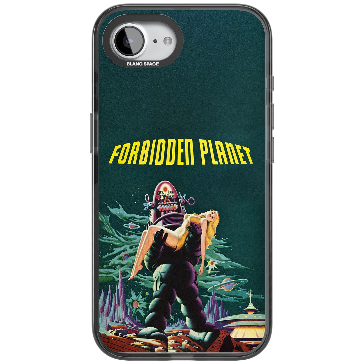 Forbidden Planet Poster iPhone 16e / iPhone 17e Impact Black Phone Case front