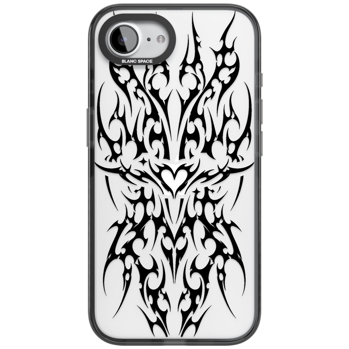 Neo Tribal Heart iPhone 16e / iPhone 17e Impact Black Phone Case front