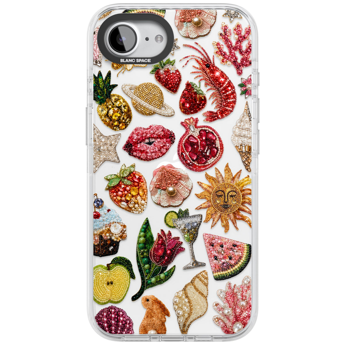 Beaded Riviera iPhone 16e / iPhone 17e Impact Clear Phone Case front