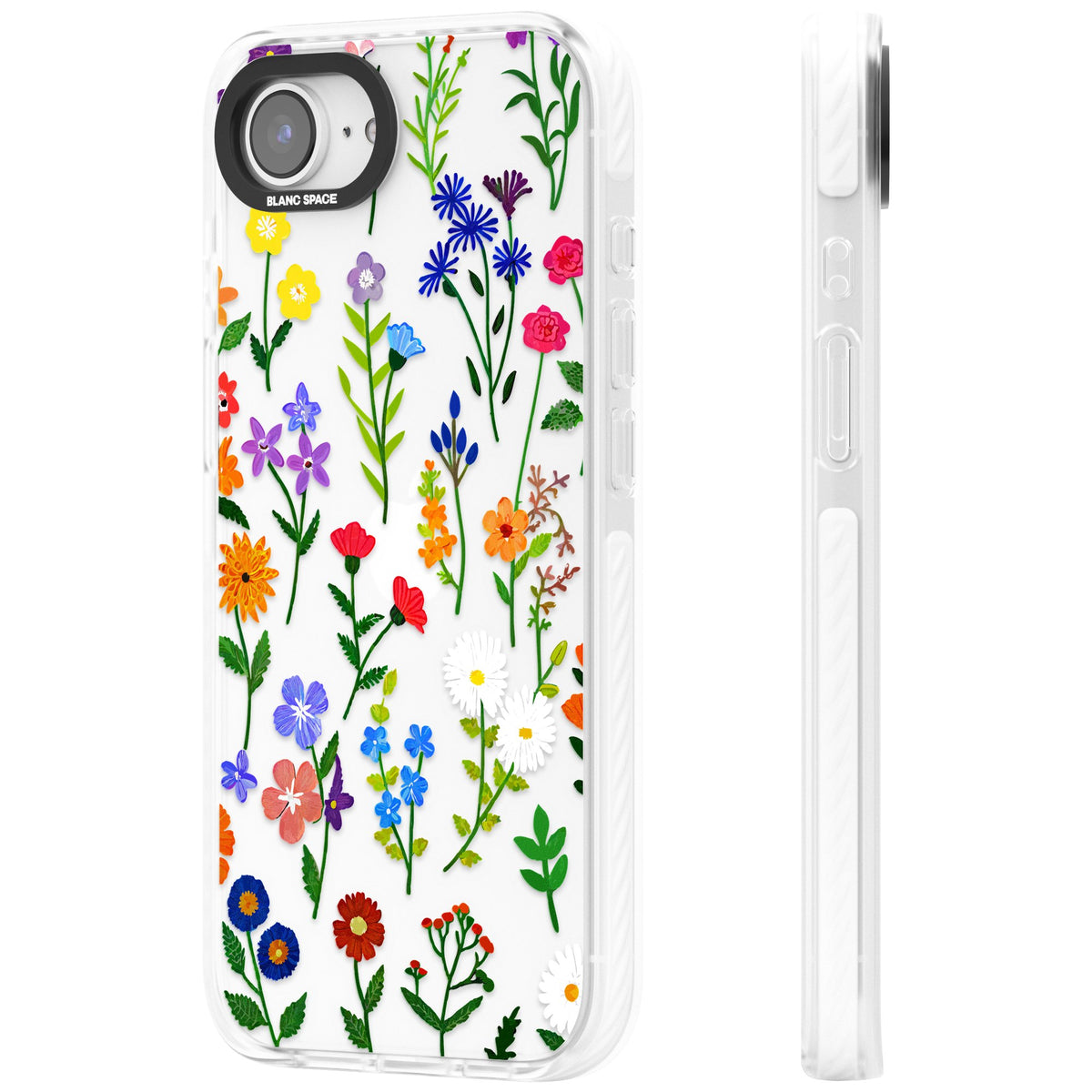 Wildflower Garden iPhone 16e / iPhone 17e Impact Clear Phone Case side