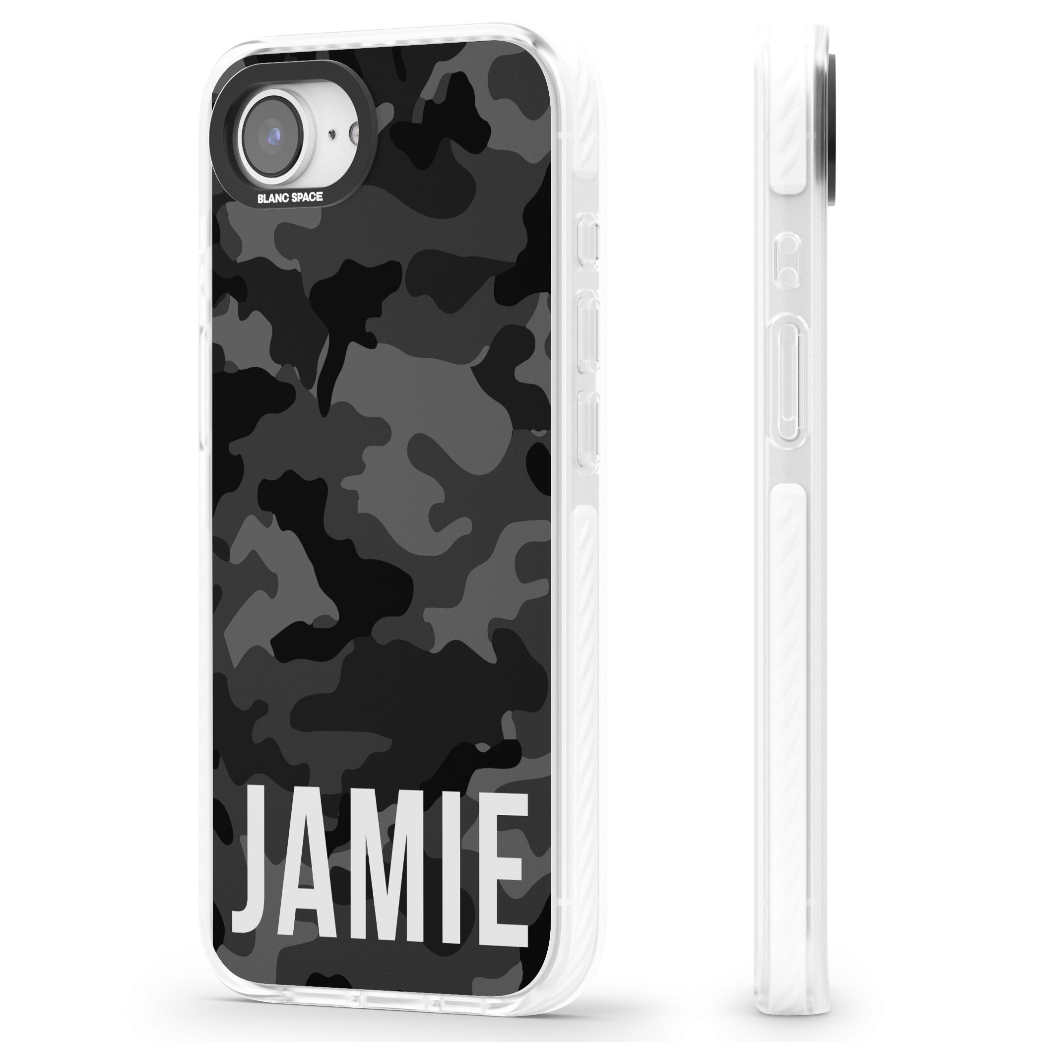 Personalised Black Camo Name Horizontal