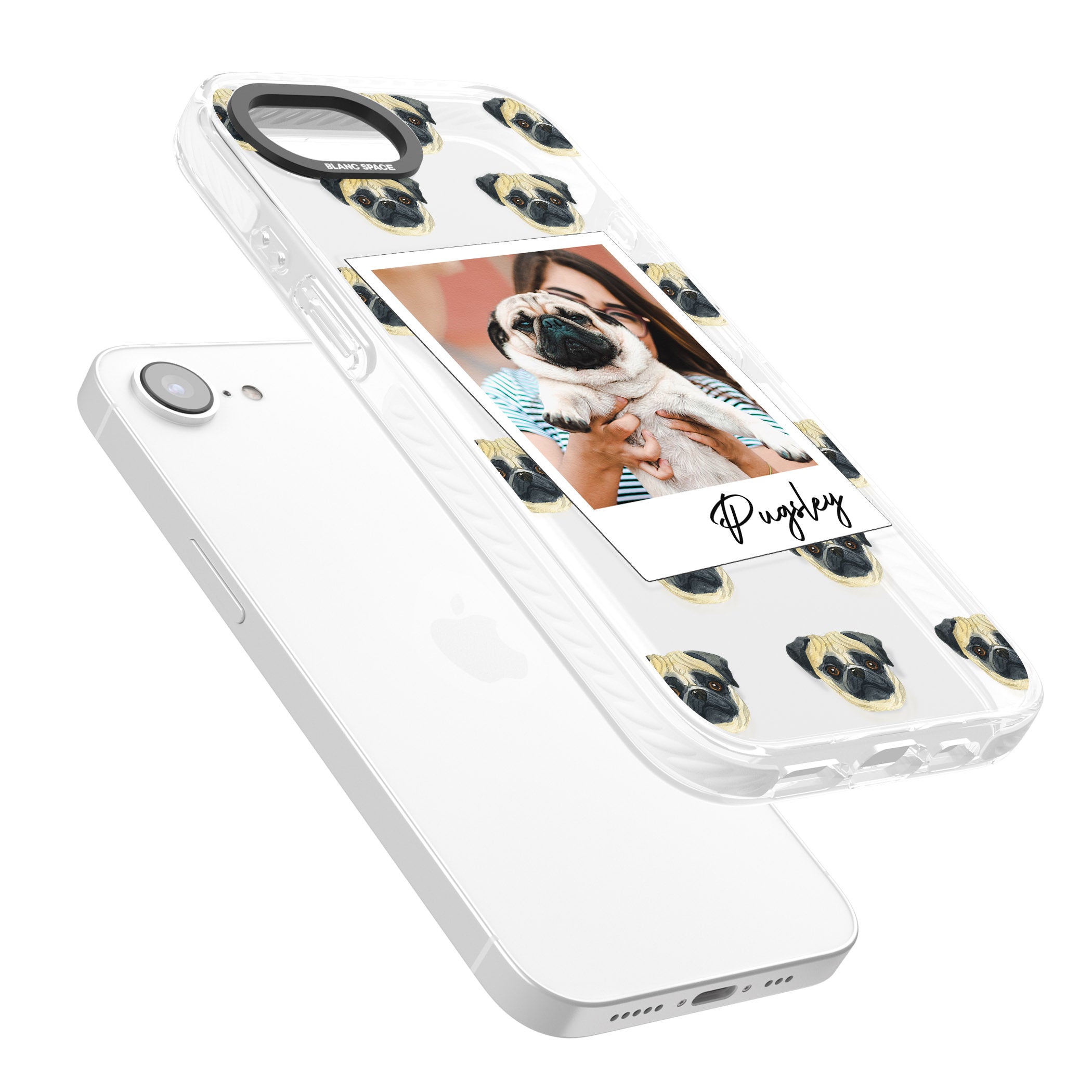 Personalised Pug Instant Camera Photo