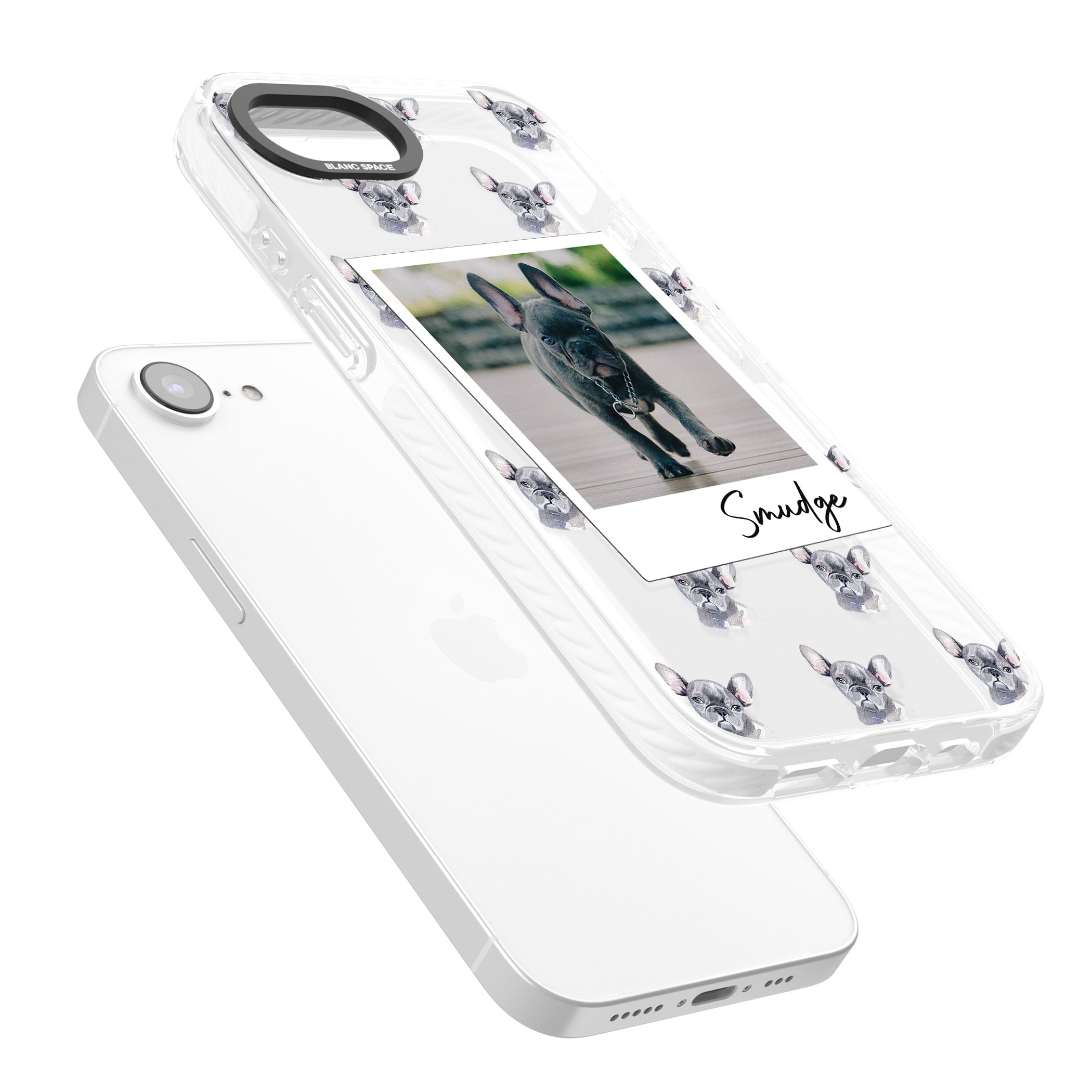 Personalised Grey French Bulldog Instant Camera Photo