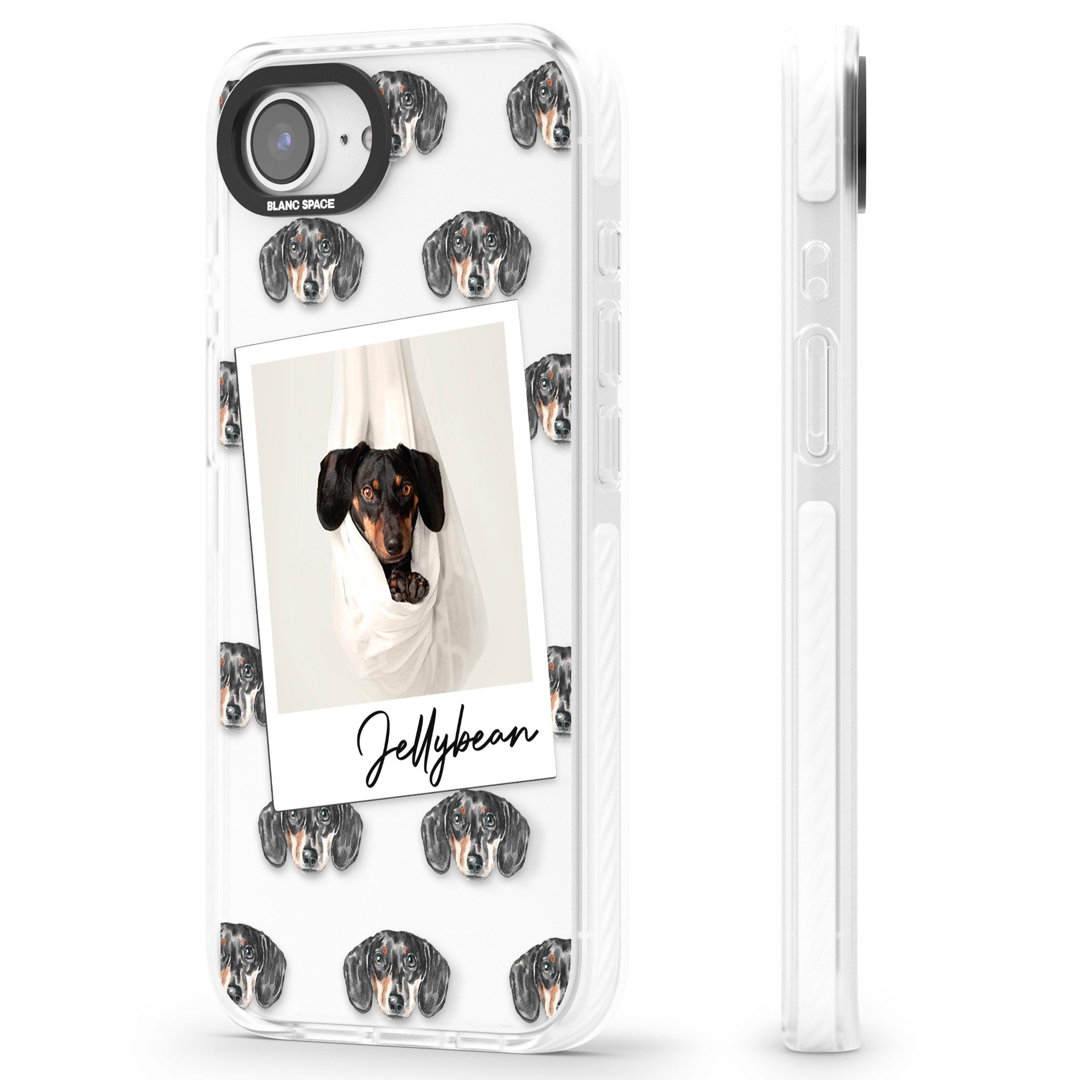 Personalised Black Dachshund Instant Camera Photo