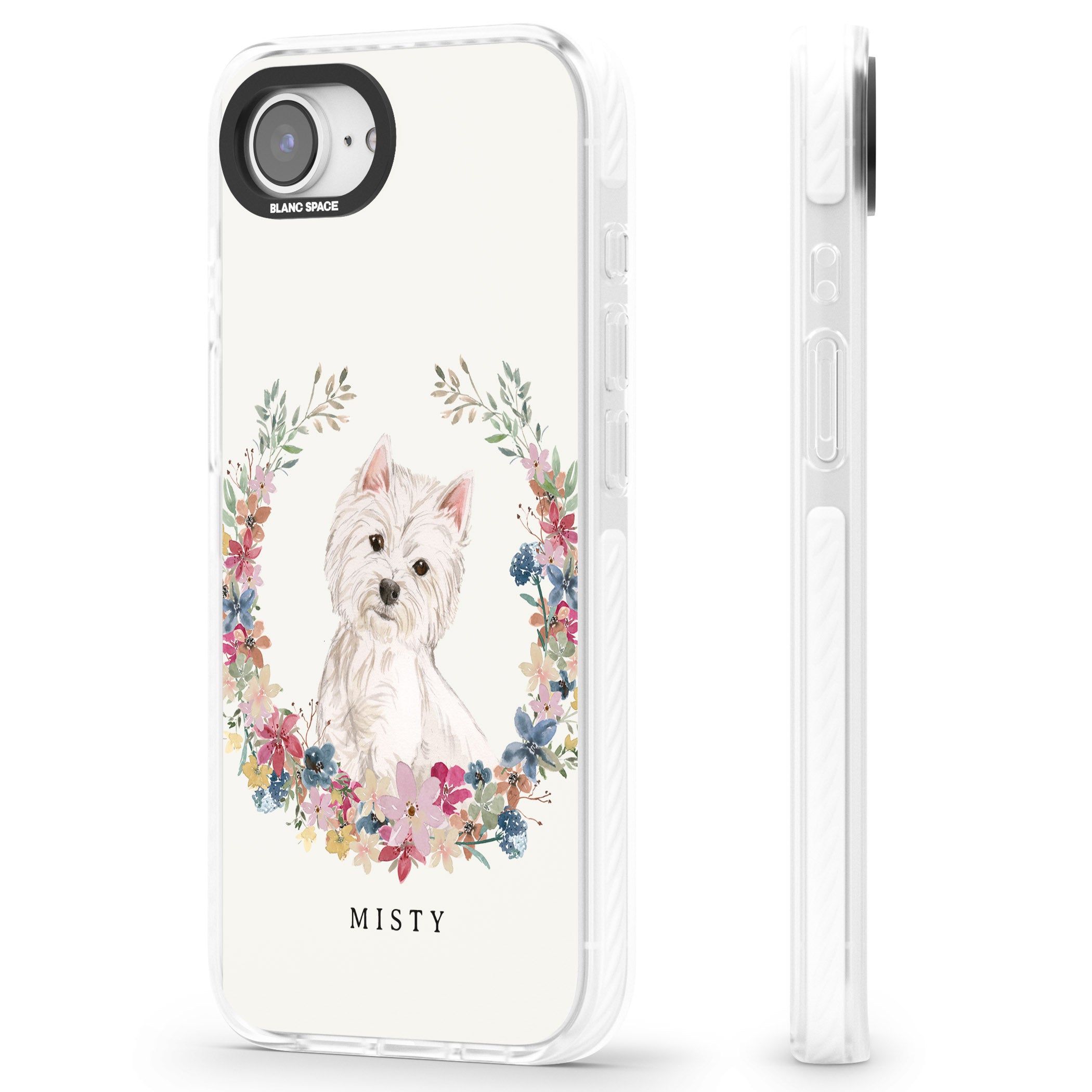 Personalised Westie Floral Portrait