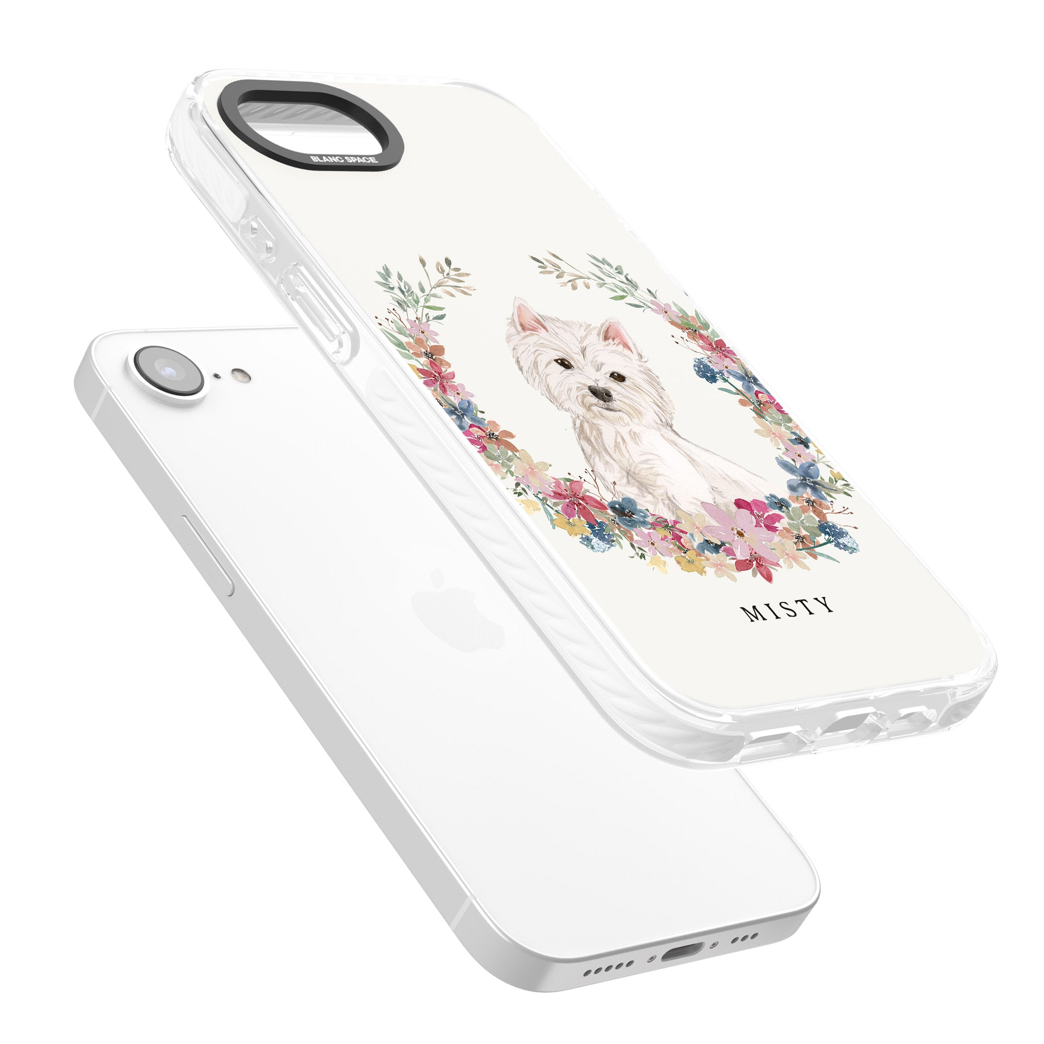 Personalised Westie Floral Portrait