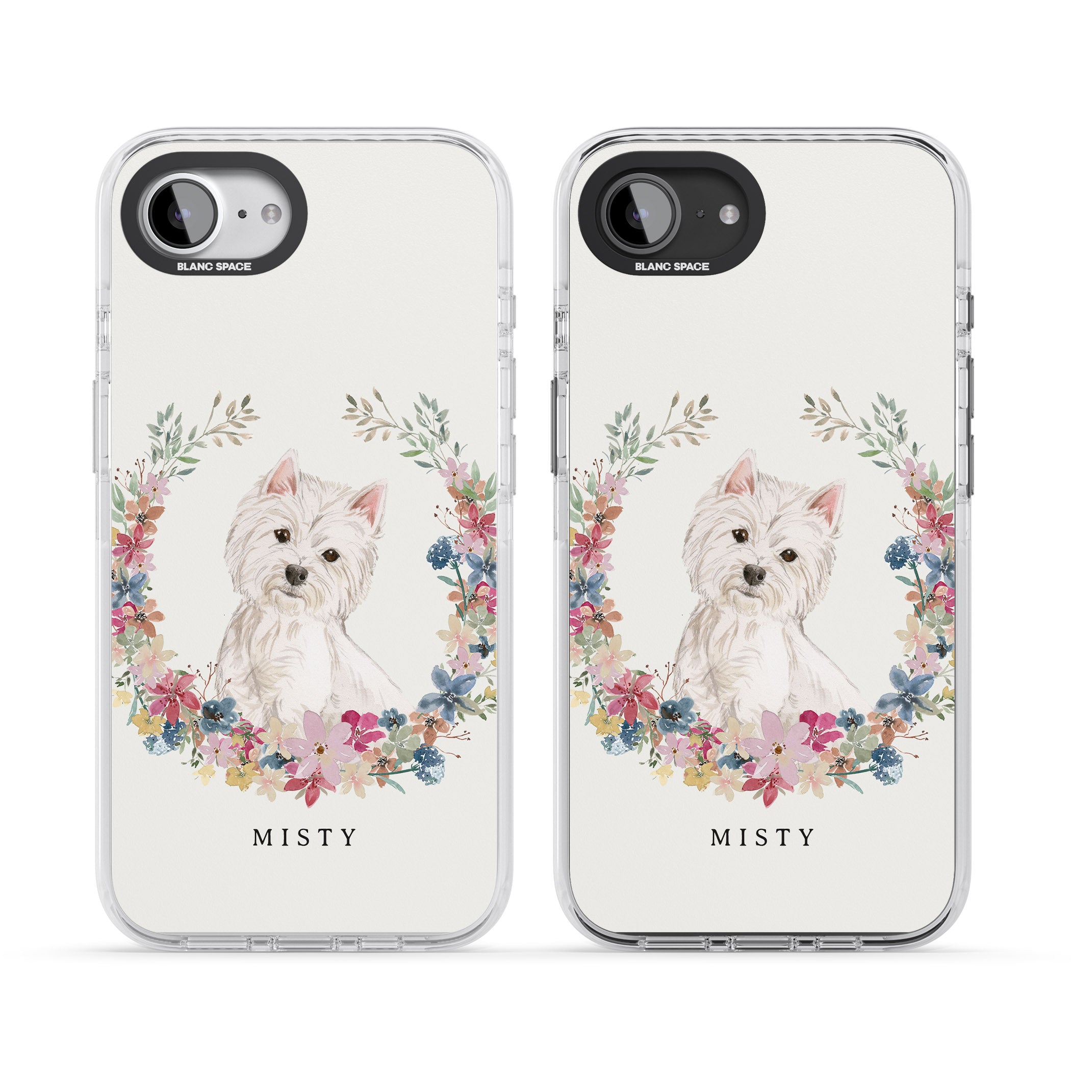 Personalised Westie Floral Portrait