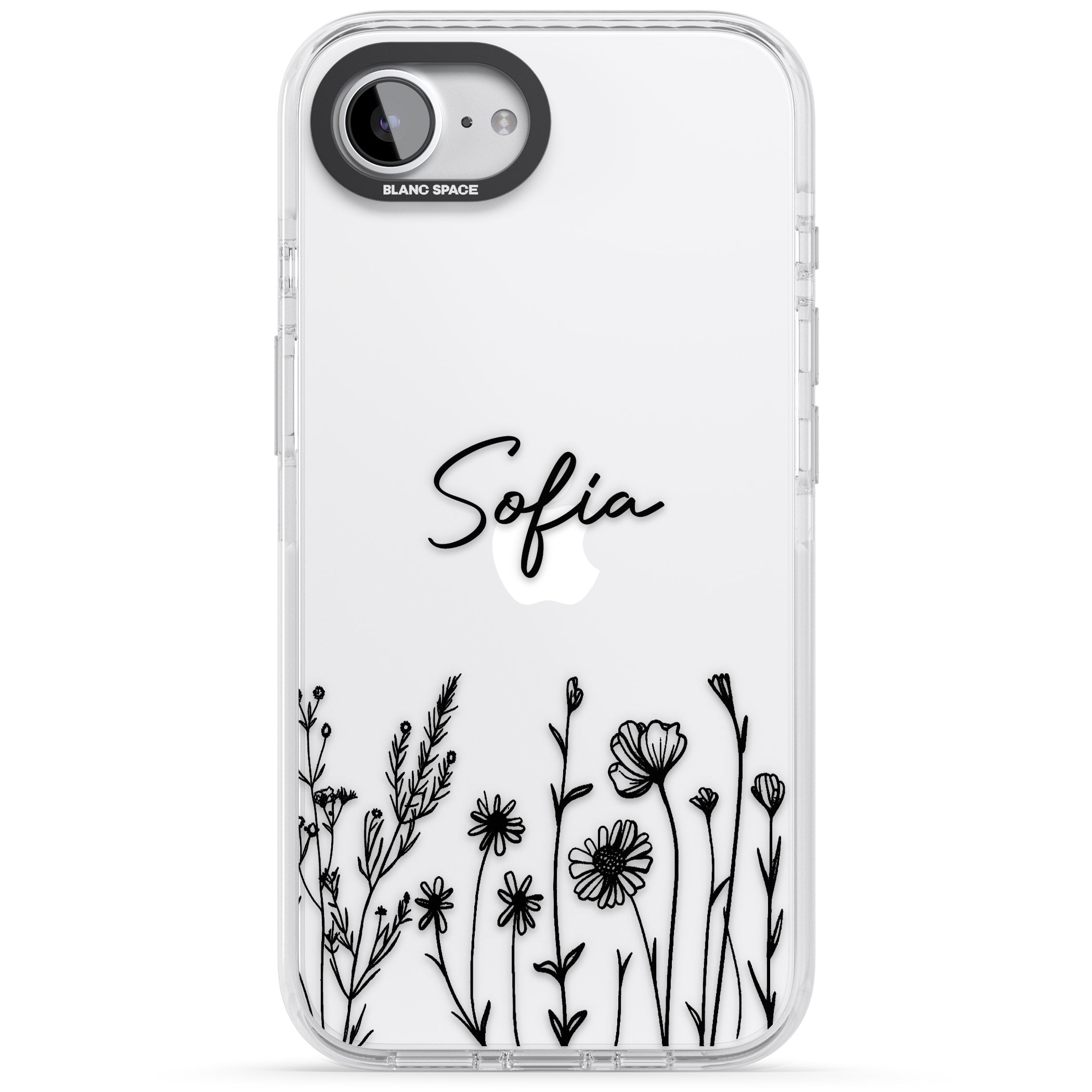 Personalised Black Wildflowers