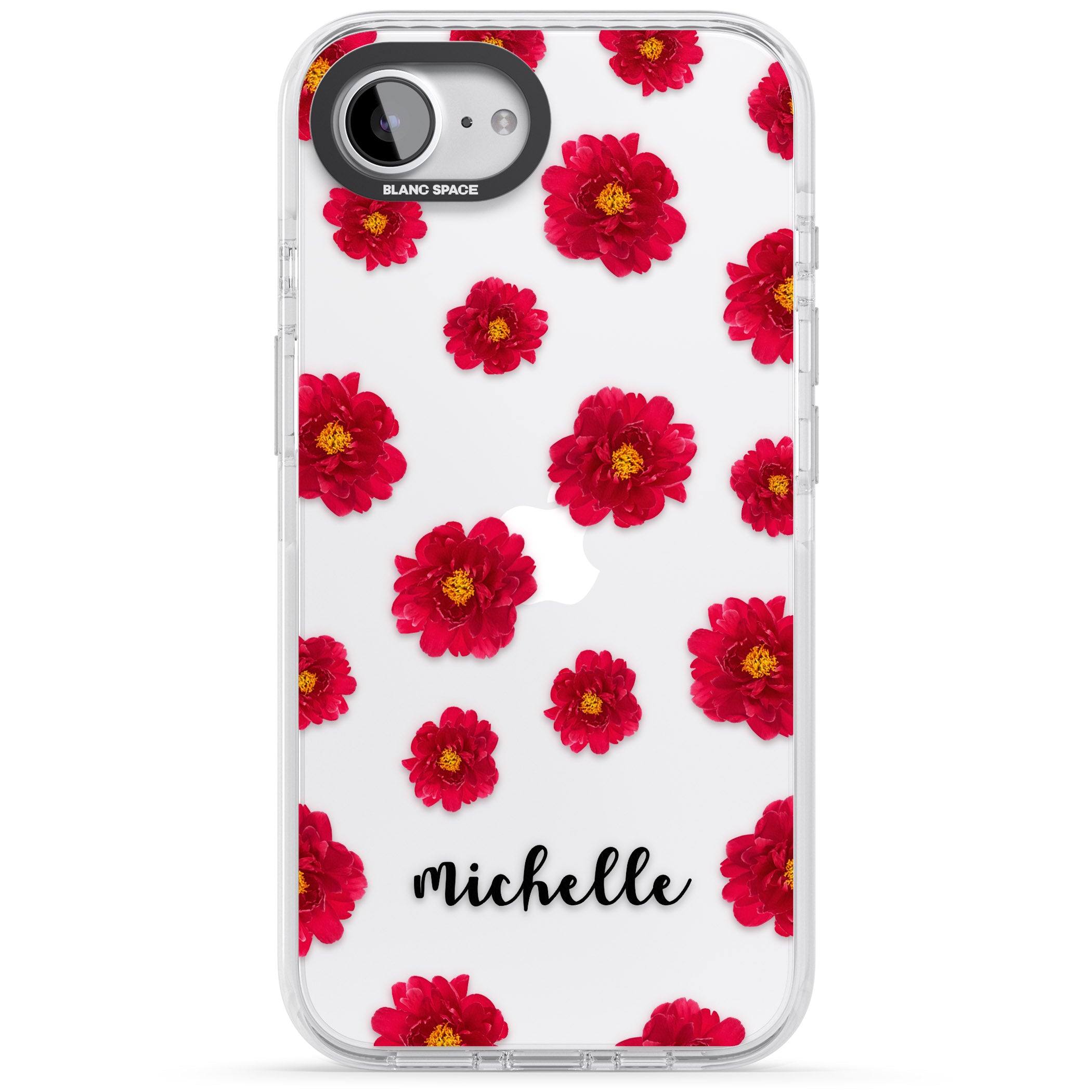 Personalised Red Peonies & Cursive