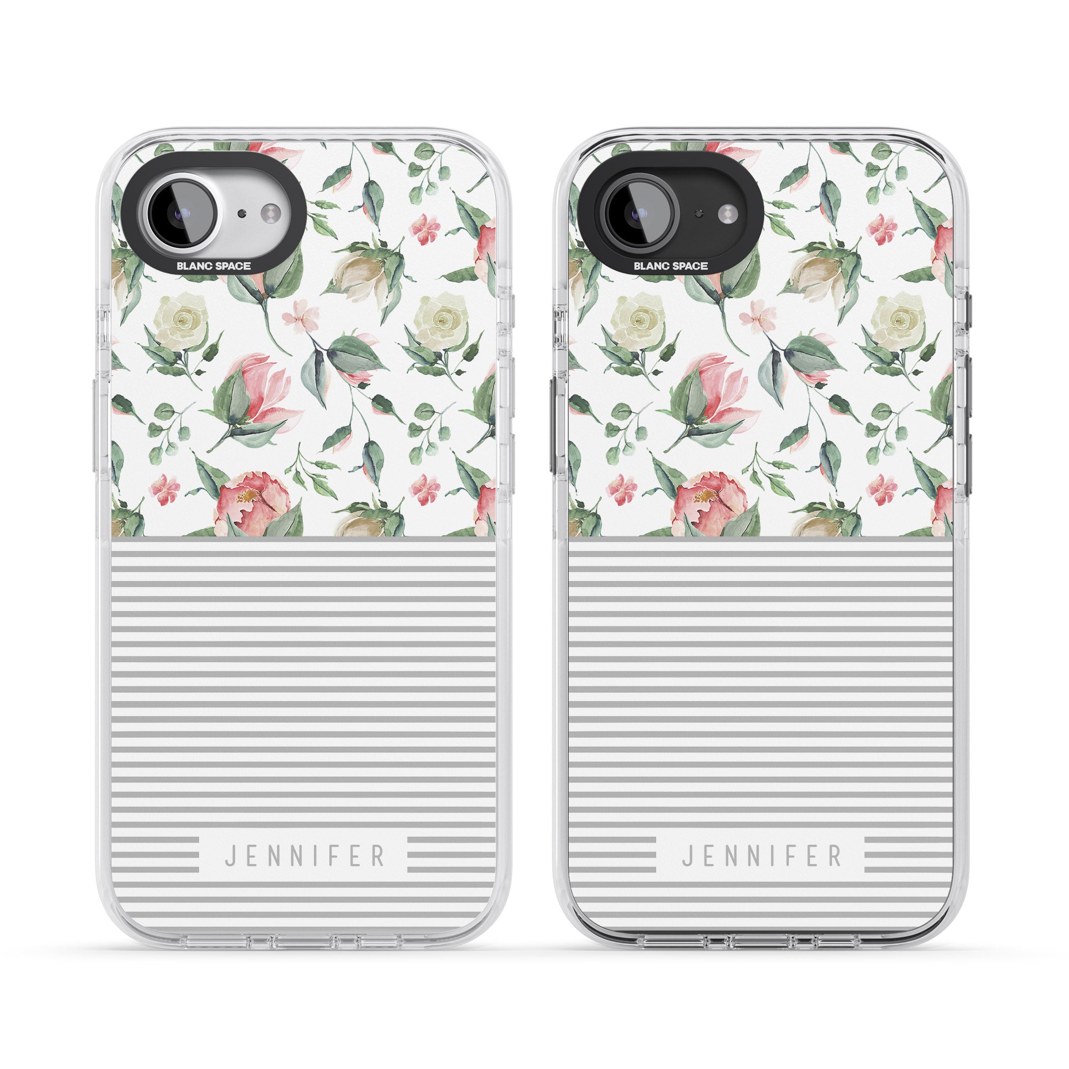 Personalised Light Floral Pattern & Stripes