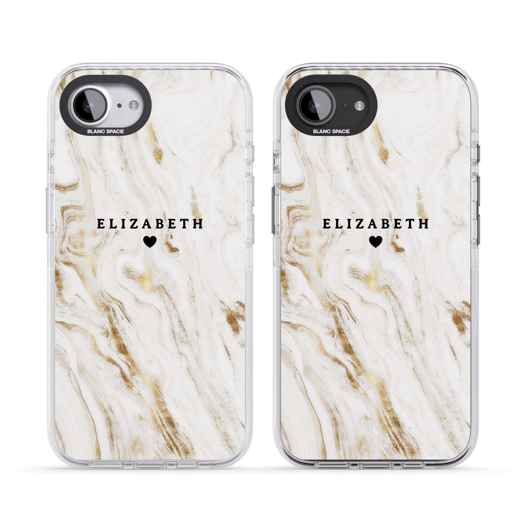 Personalised White & Gold Swirl Marble