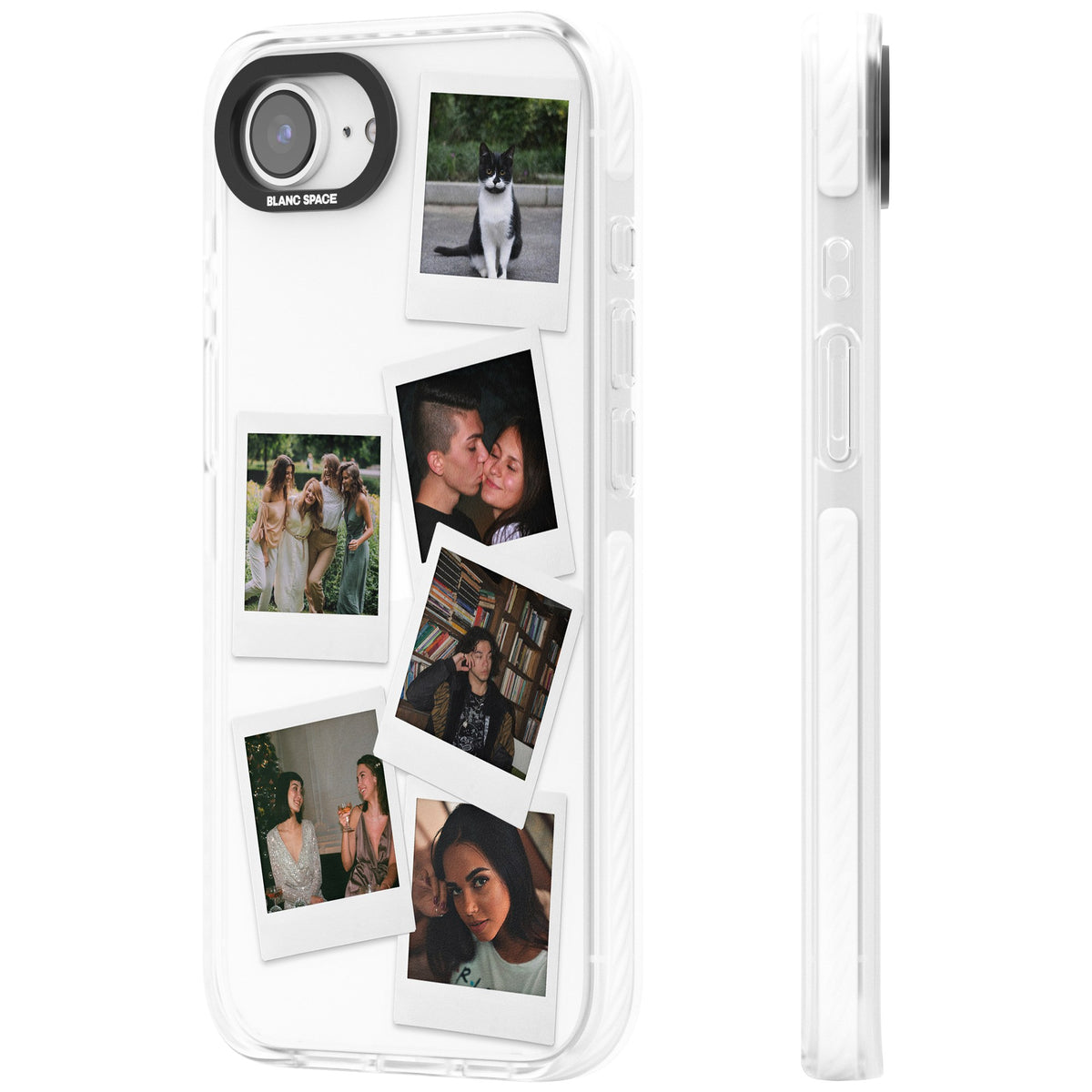 Personalised Classic Instant Photos iPhone 16e / iPhone 17e Impact Clear Phone Case side