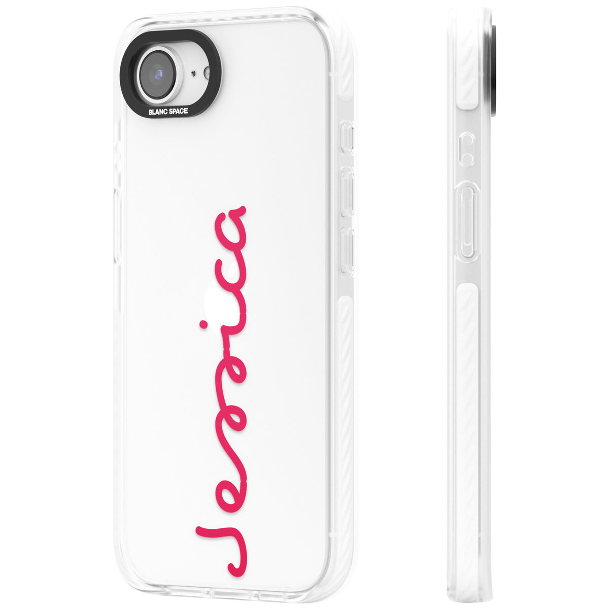 Personalised Summer Name iPhone 16e / iPhone 17e Impact Clear Phone Case side