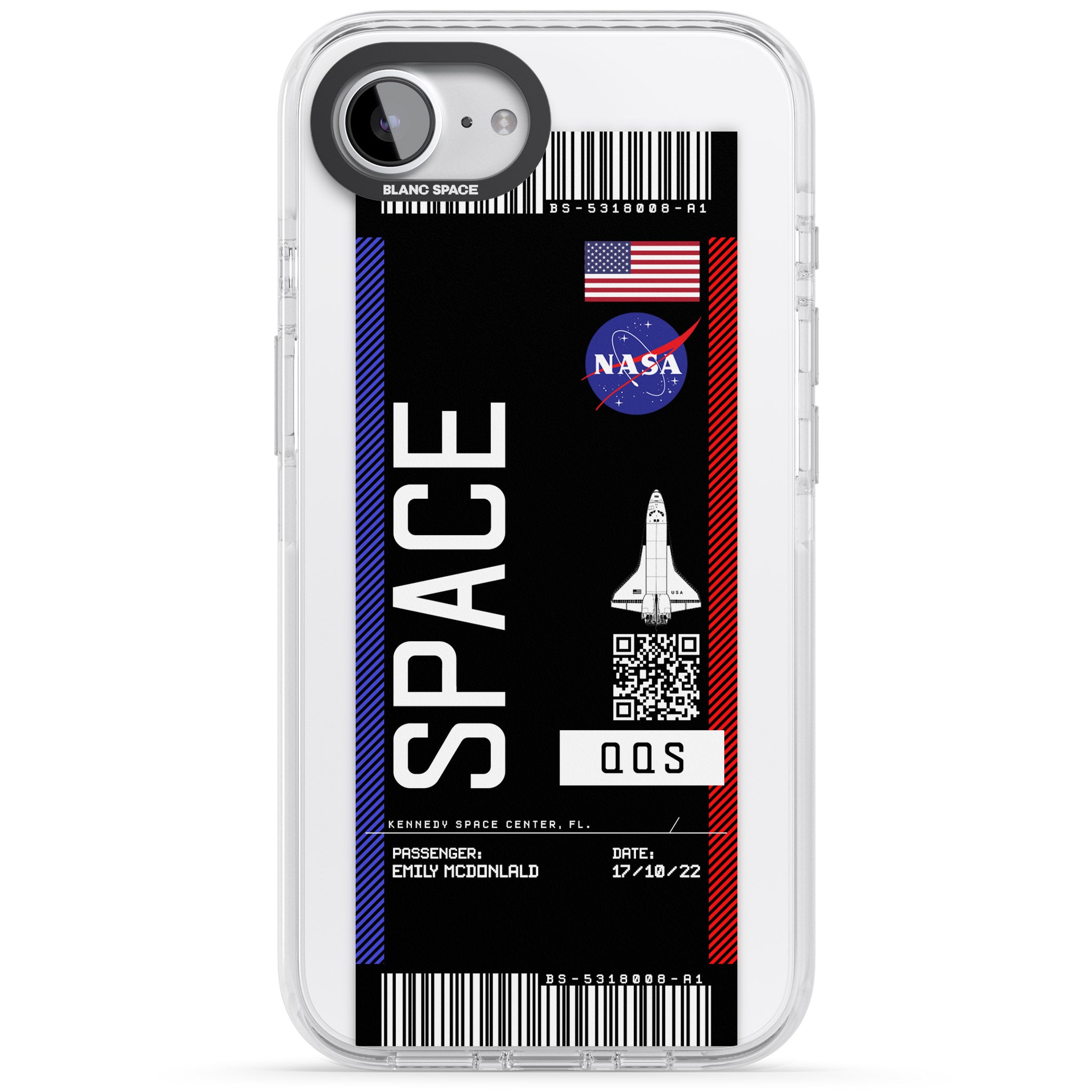 Personalised Nasa Boarding Pass (Dark)