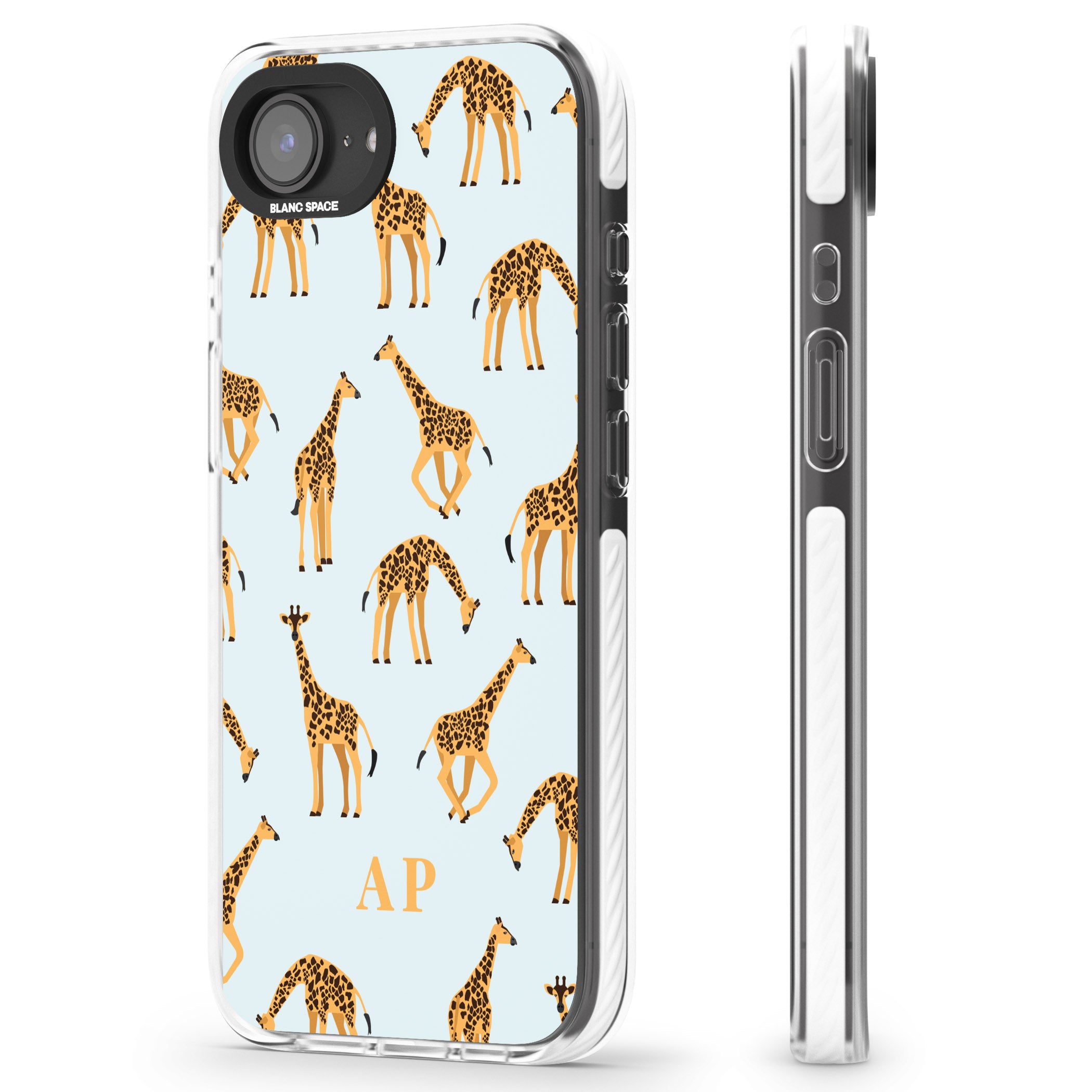 Personalised Safari Giraffe Pattern On Blue