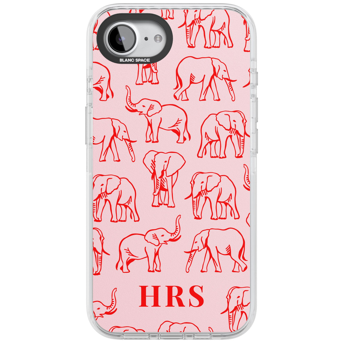 Scarlett Elephants iPhone 16e / iPhone 17e Impact Clear Phone Case front