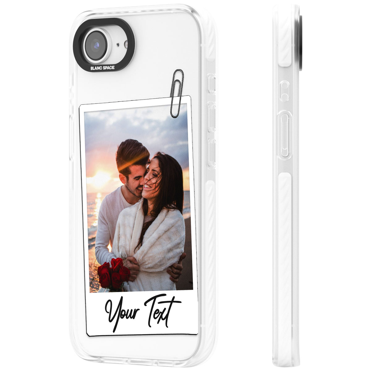 Polaroid Photo Clip iPhone 16e / iPhone 17e Impact Clear Phone Case side