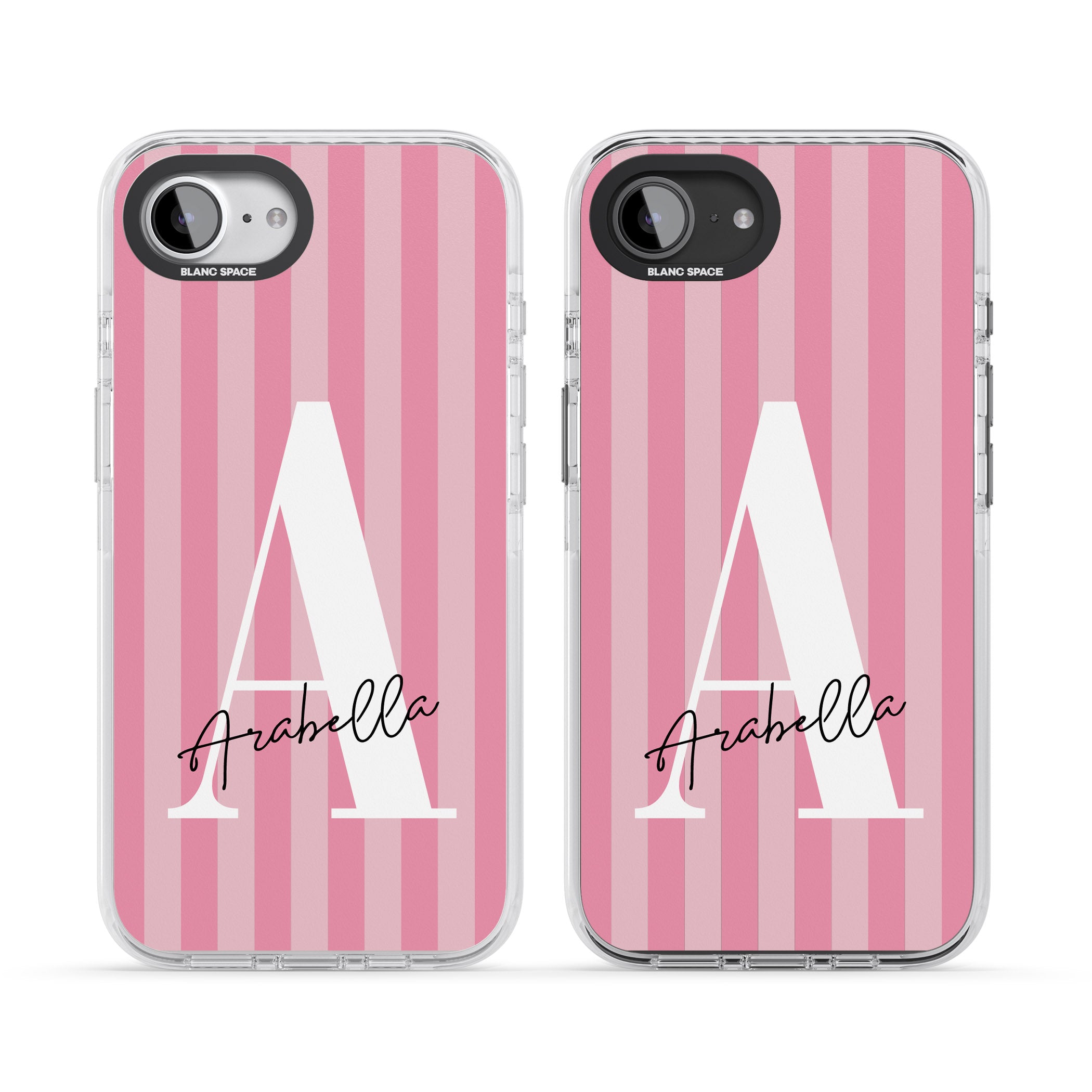 Personalised Pink Stripes Initial