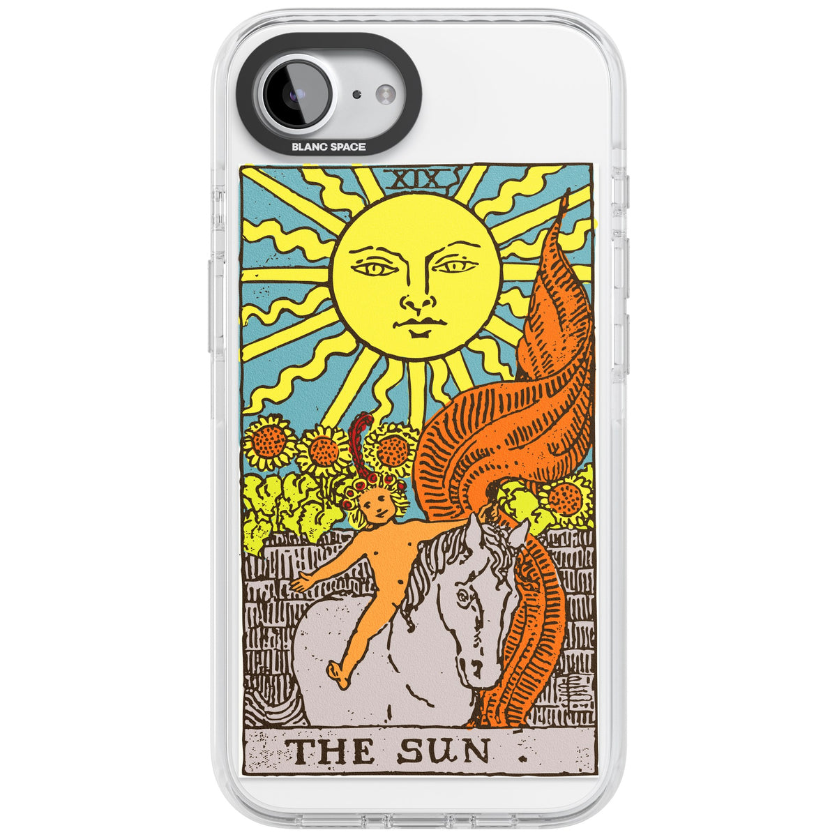 Personalised The Sun Tarot Card (Color) iPhone 16e / iPhone 17e Impact Clear Phone Case front