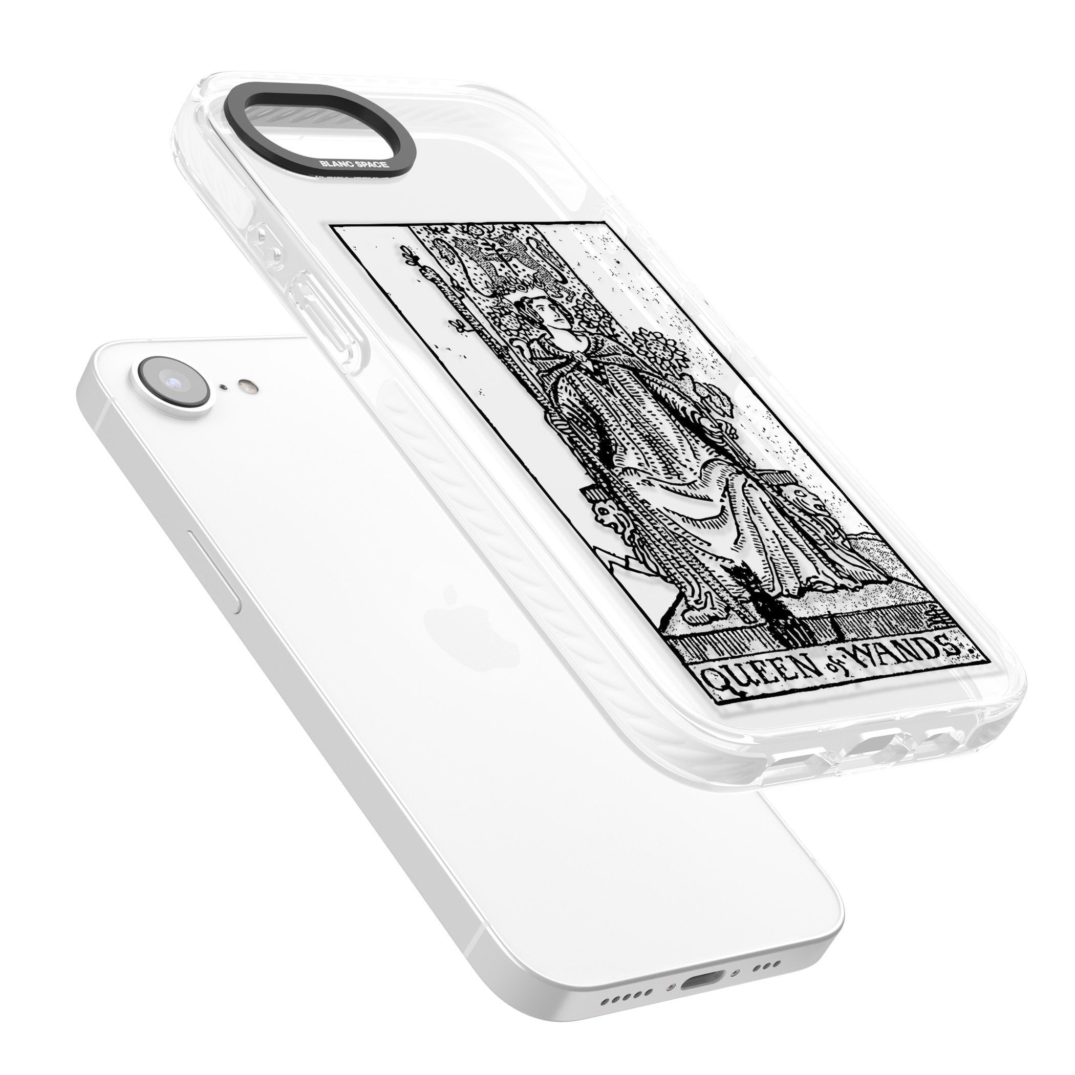 Personalised Queen Of Wands Tarot Card (Clear)