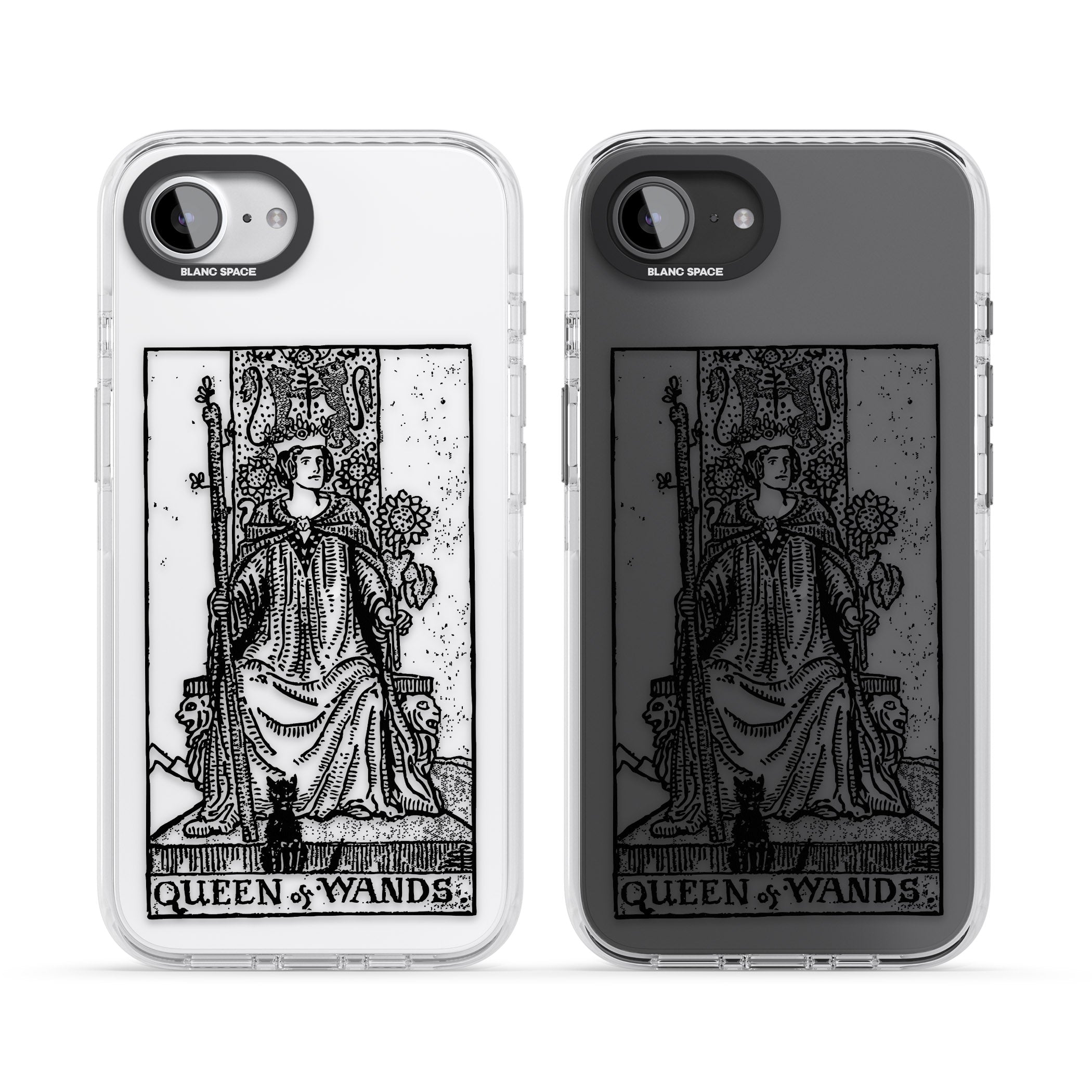 Personalised Queen Of Wands Tarot Card (Clear)