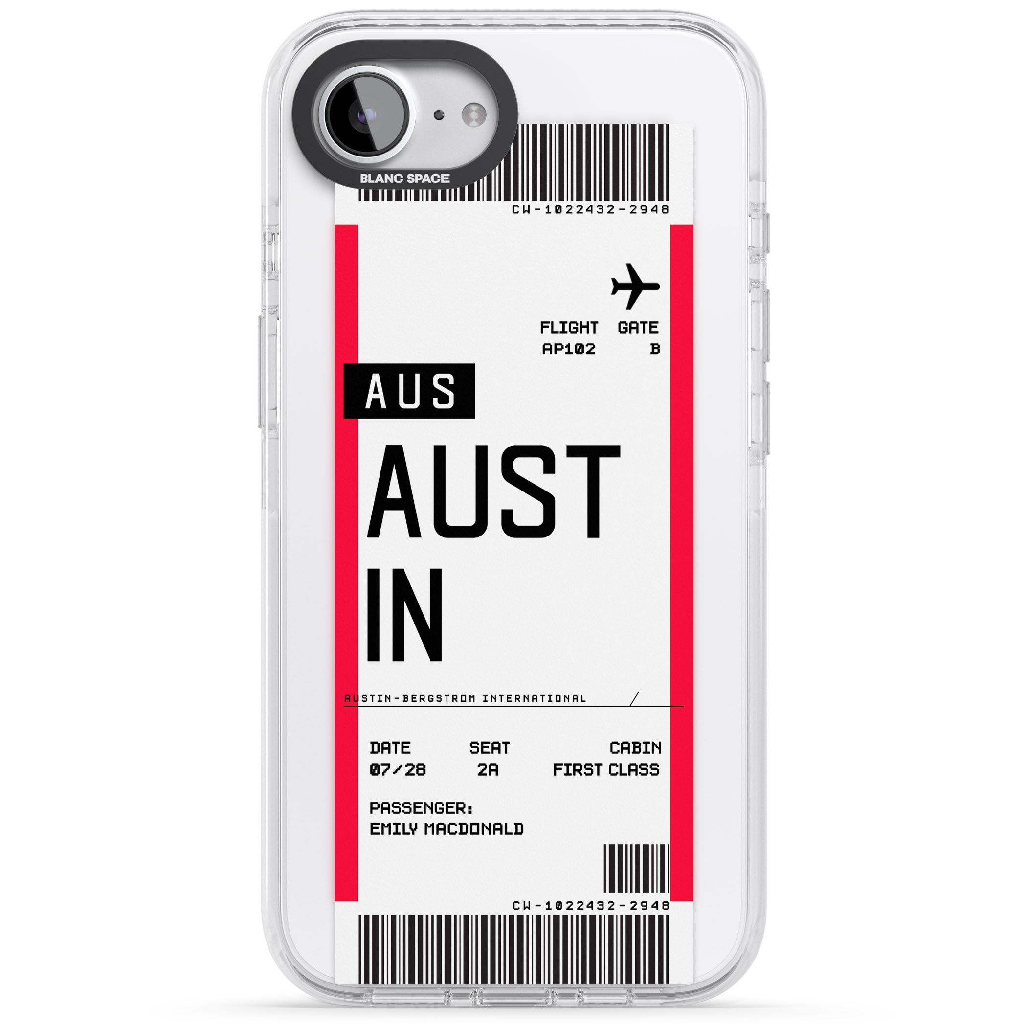 Personalised Austin Boarding Pass