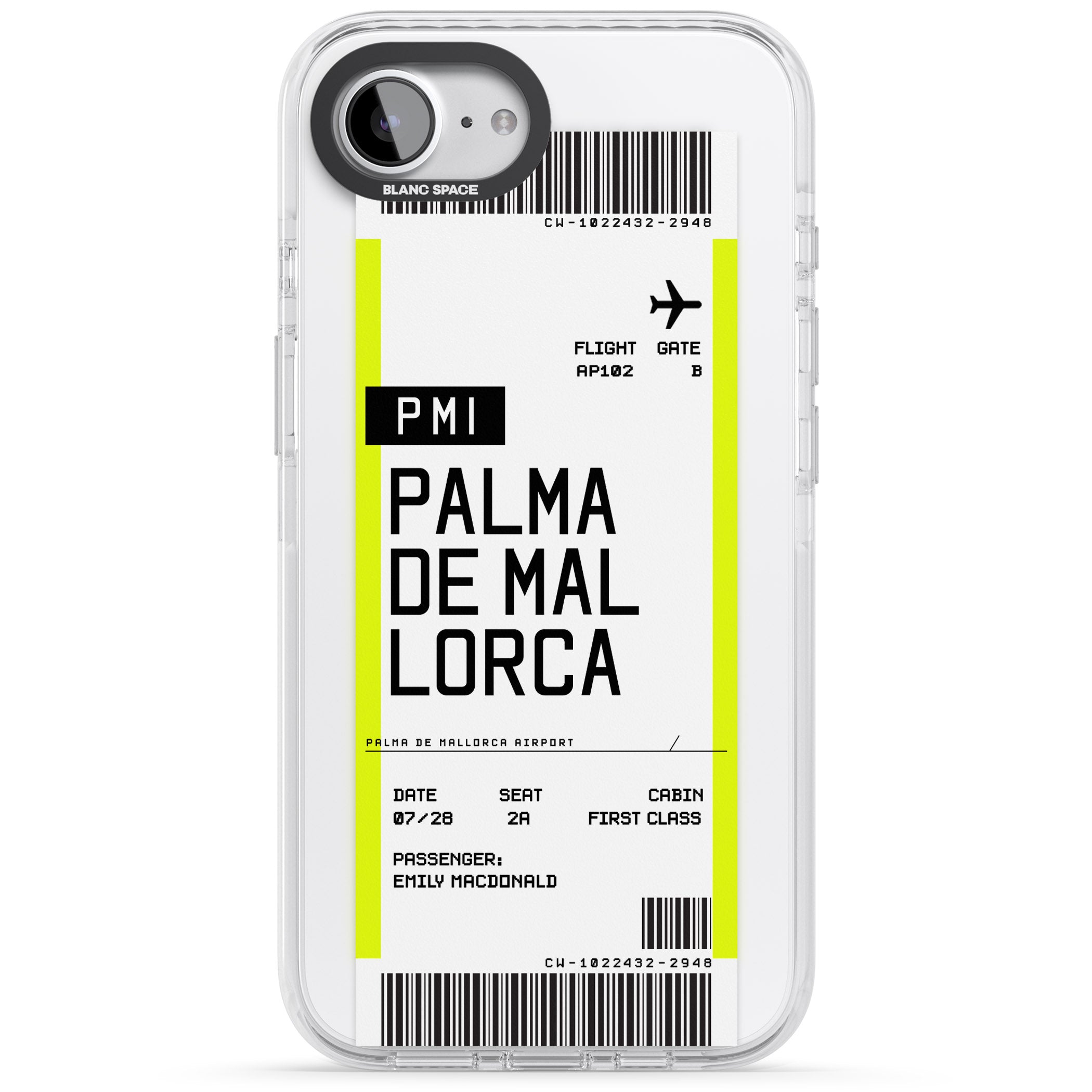 Personalised Palma De Mallorca Boarding Pass