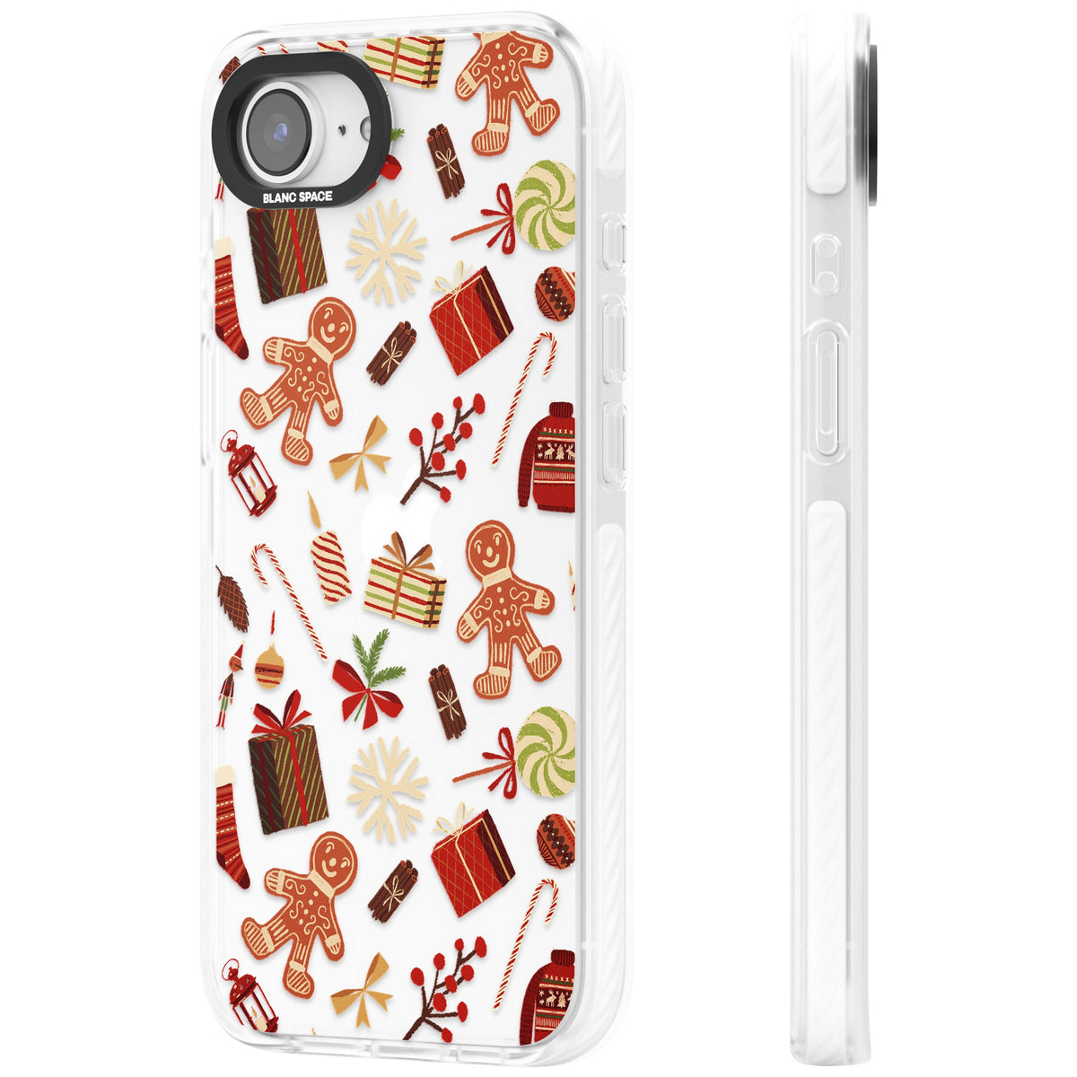 Christmas Assortments iPhone 16e / iPhone 17e Impact Clear Phone Case side