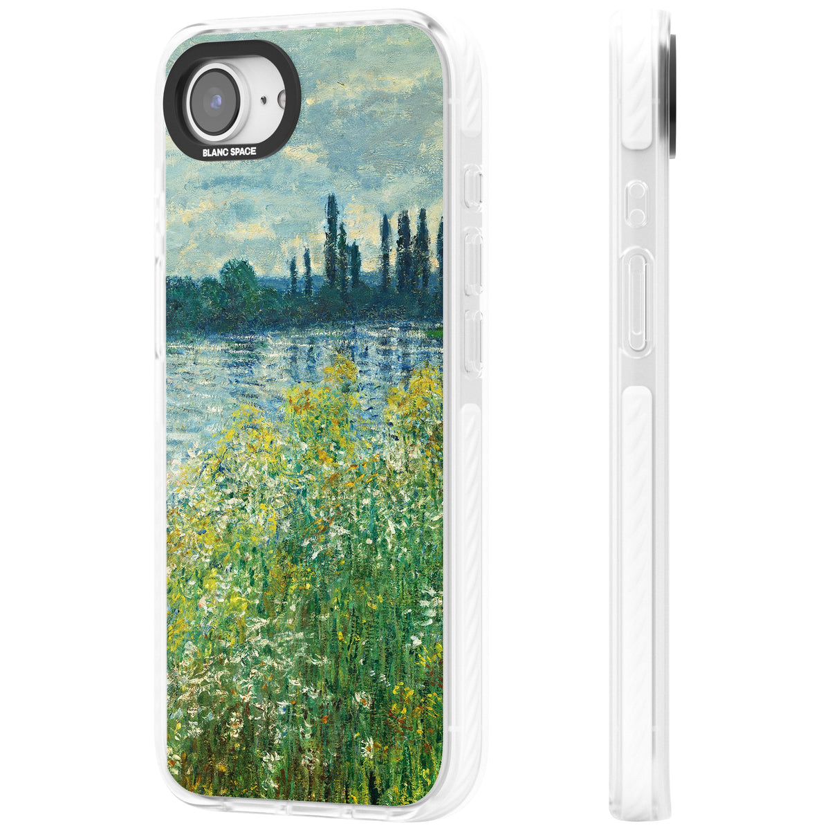 Banks Of The Seine By Claude Monet iPhone 16e / iPhone 17e Impact Clear Phone Case side