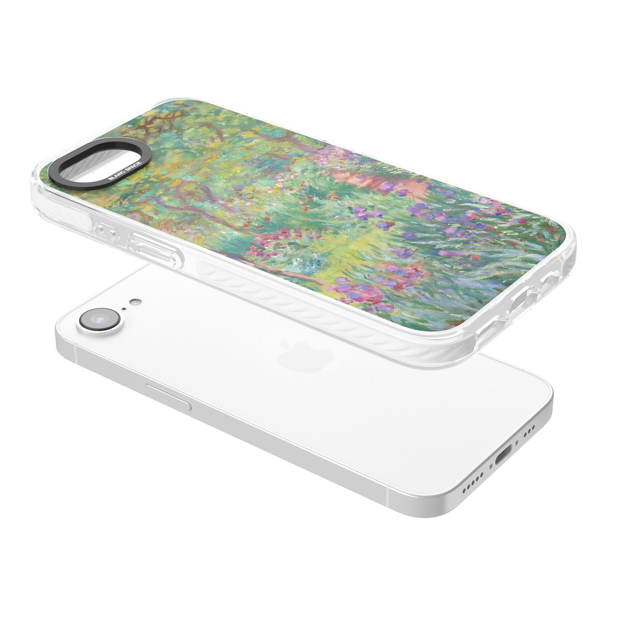 Garden in Giverny iPhone 16e / iPhone 17e Impact Clear Phone Case angled