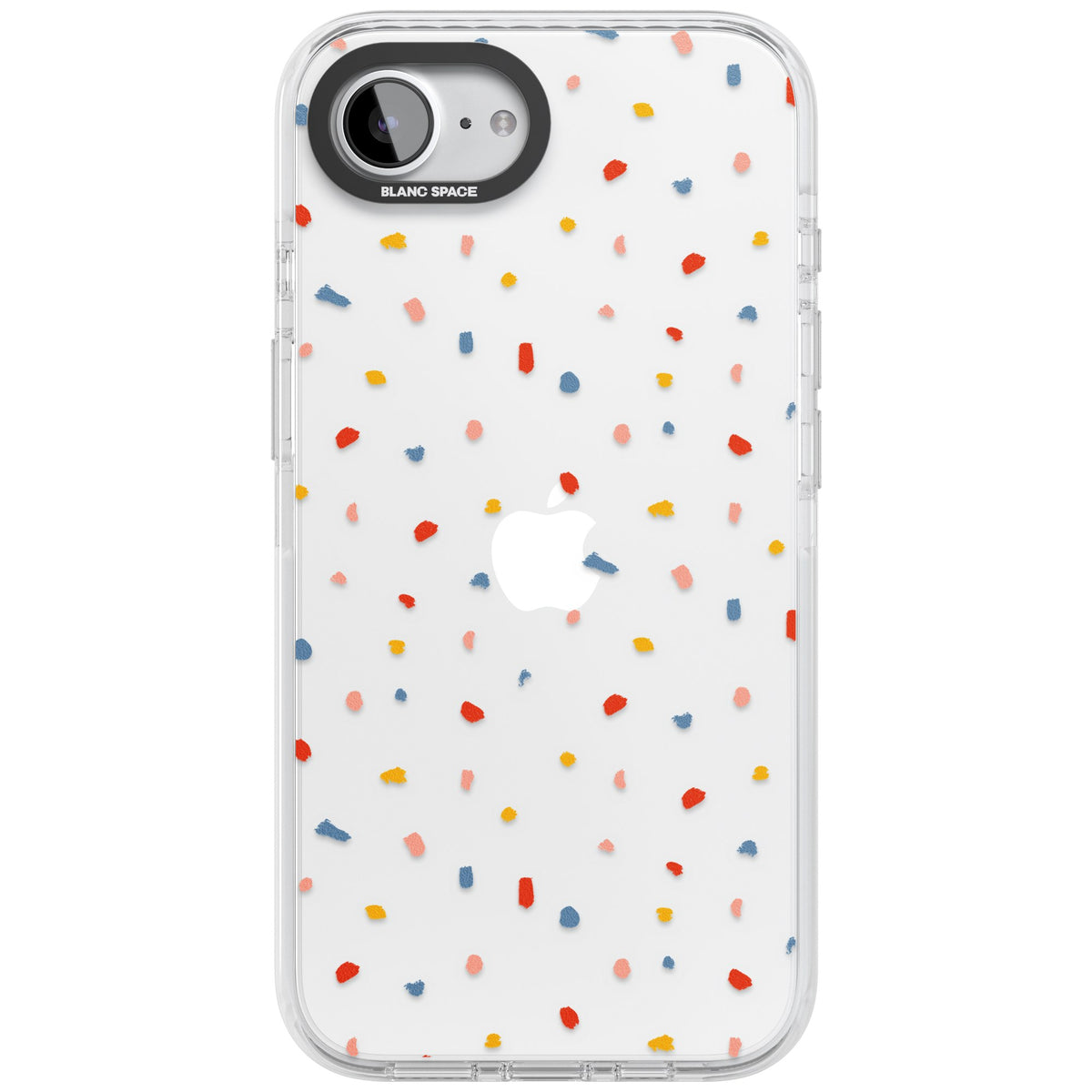 Small Confetti iPhone 16e / iPhone 17e Impact Clear Phone Case front