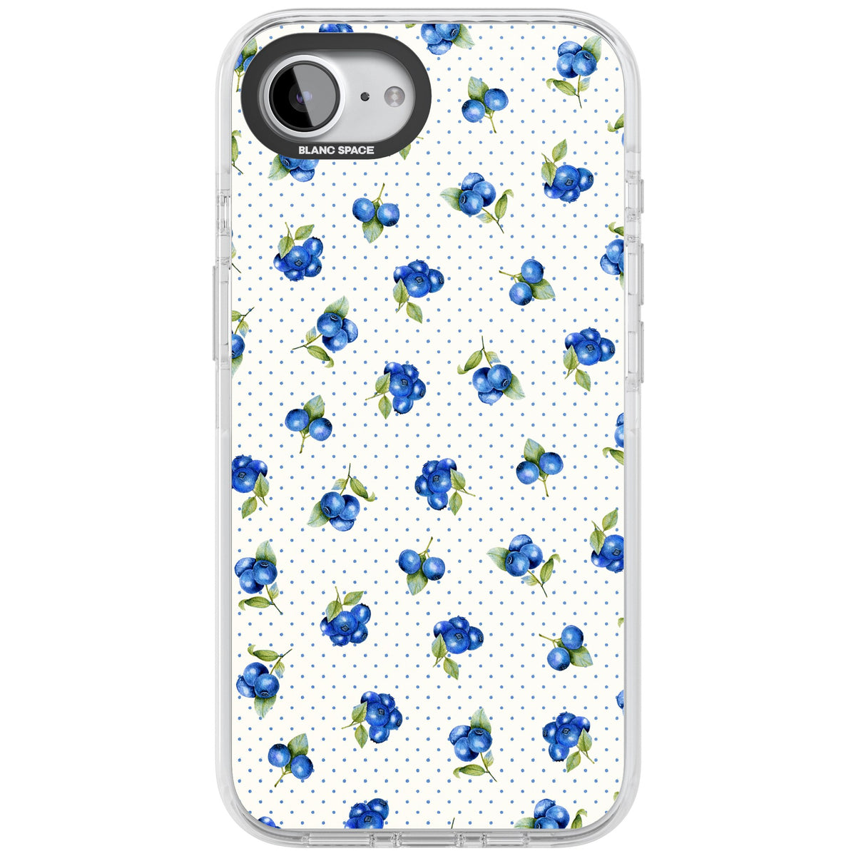 Blueberry Picnic iPhone 16e / iPhone 17e Impact Clear Phone Case front