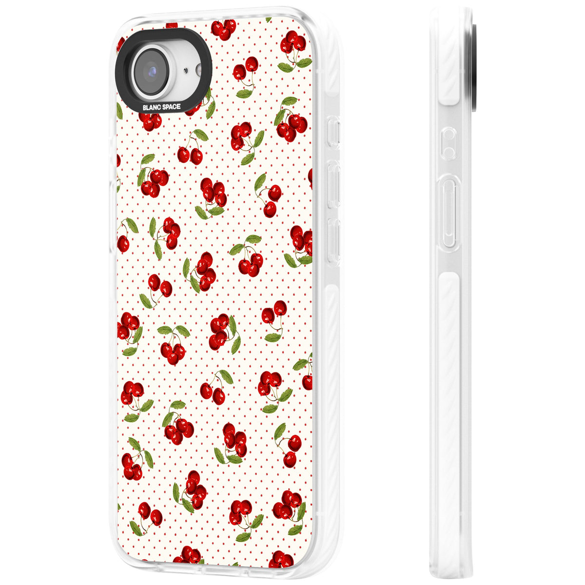Cherry Picking iPhone 16e / iPhone 17e Impact Clear Phone Case side