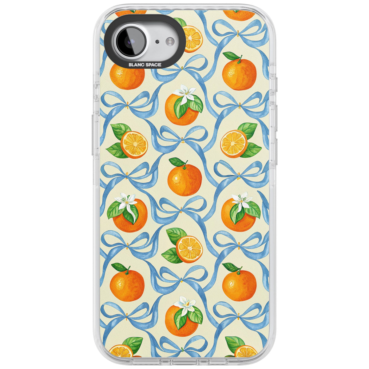 Bows & Clementines iPhone 16e / iPhone 17e Impact Clear Phone Case front